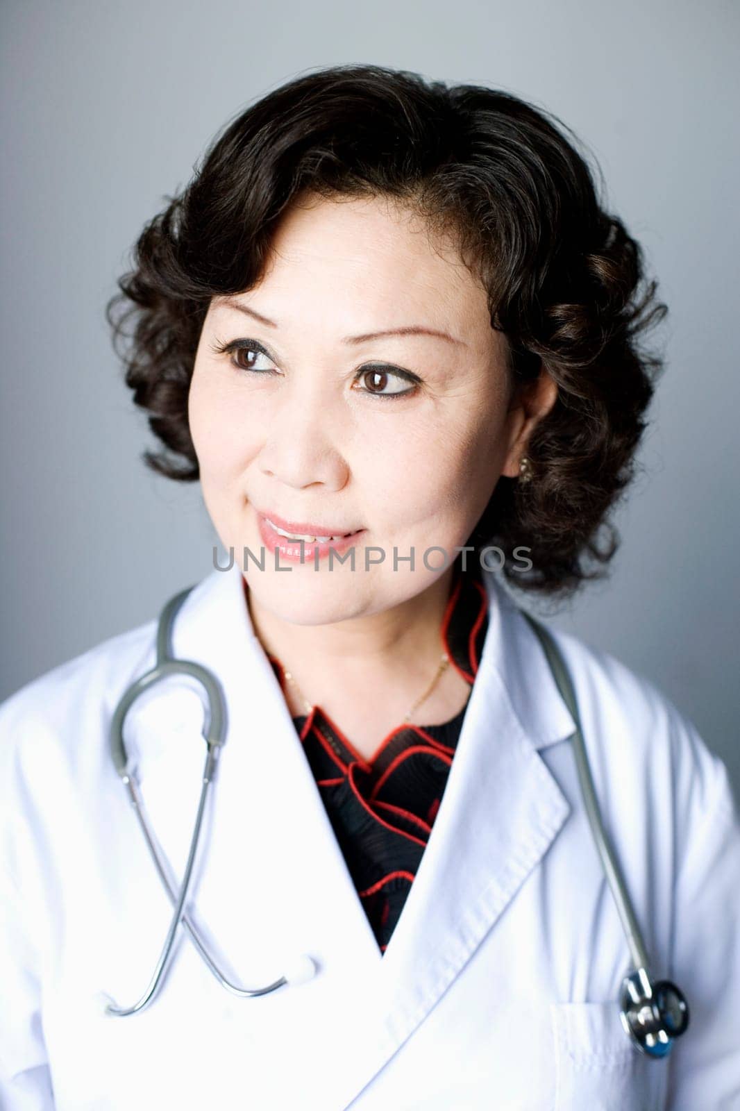 Close-up of a female doctor smiling