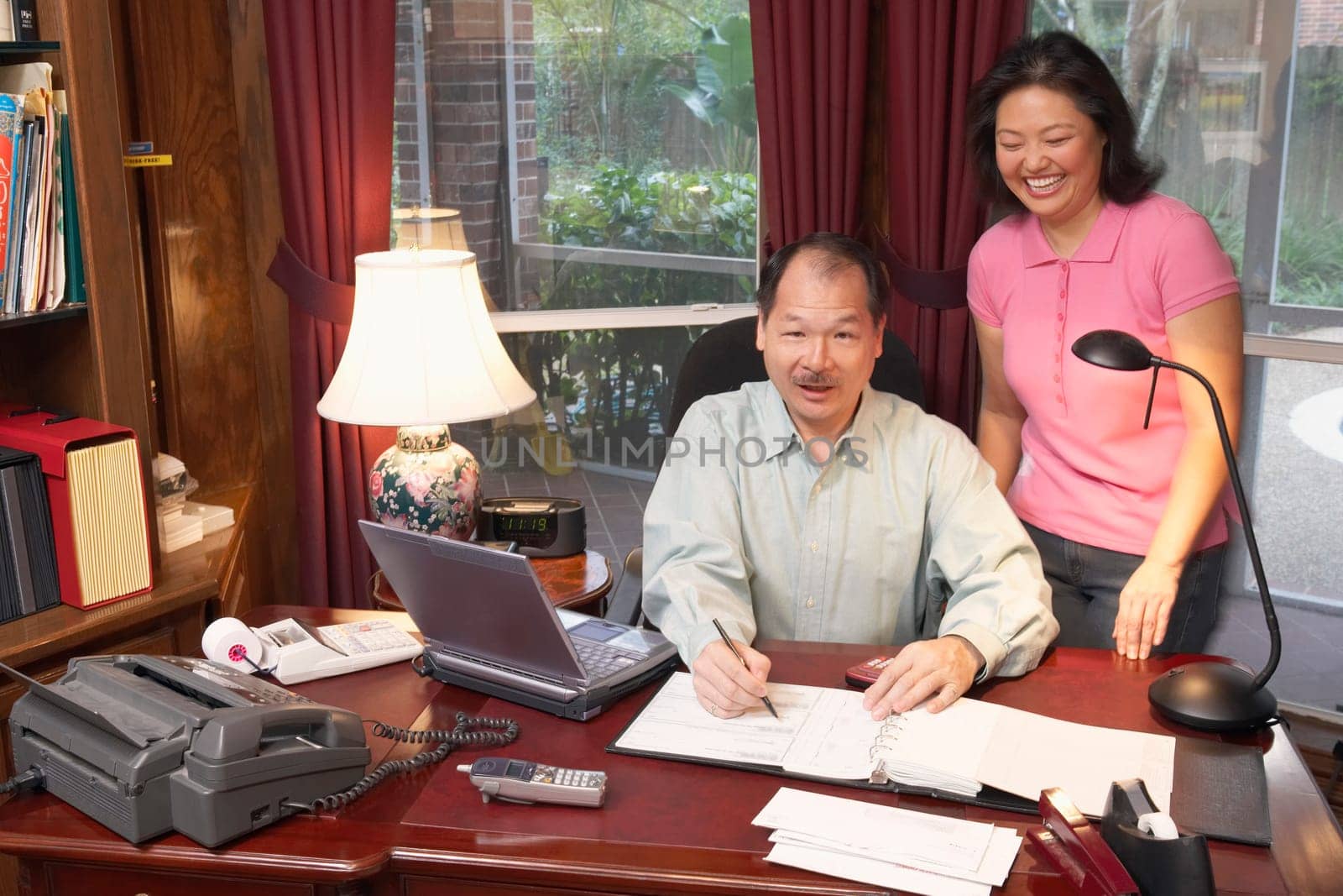 Portrait of a senior man and a mature woman smiling