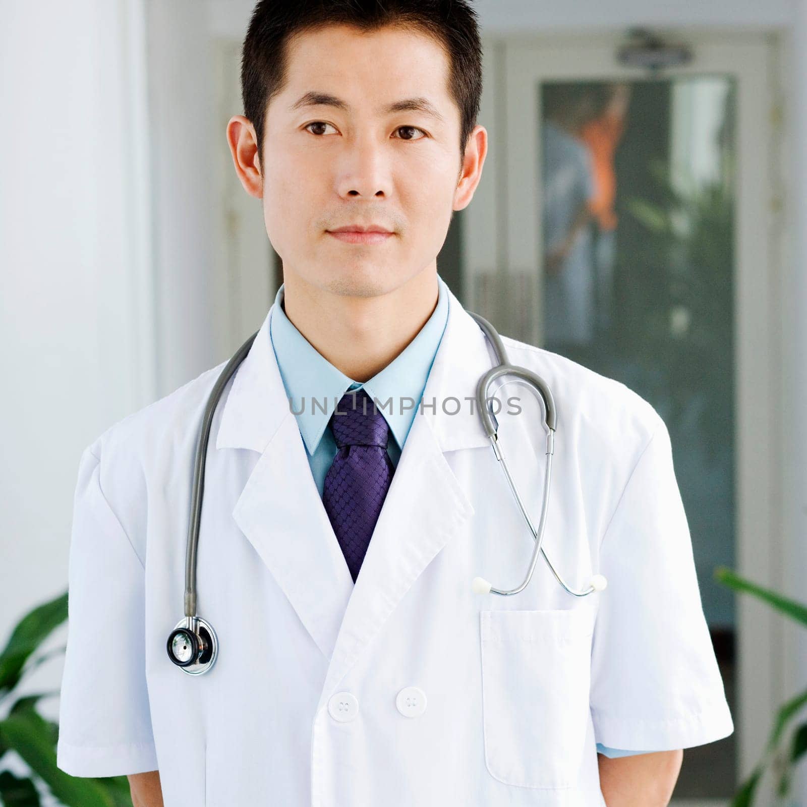 Close-up of a male doctor standing