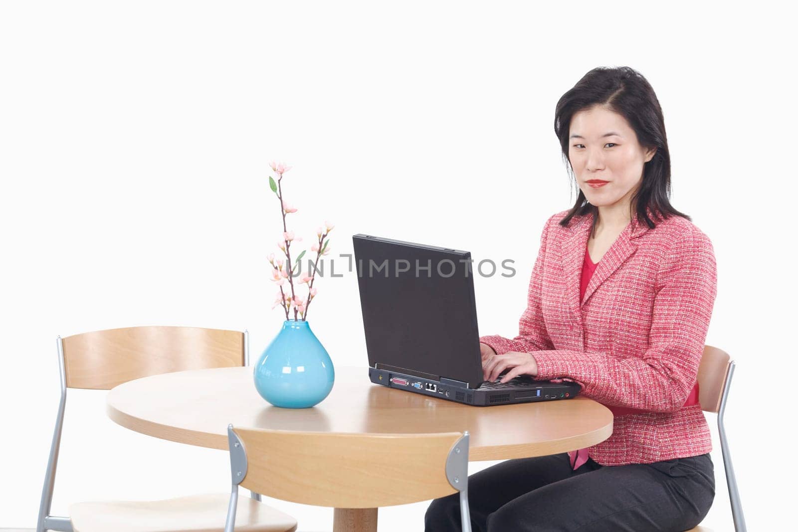 Portrait of a businesswoman using a laptop