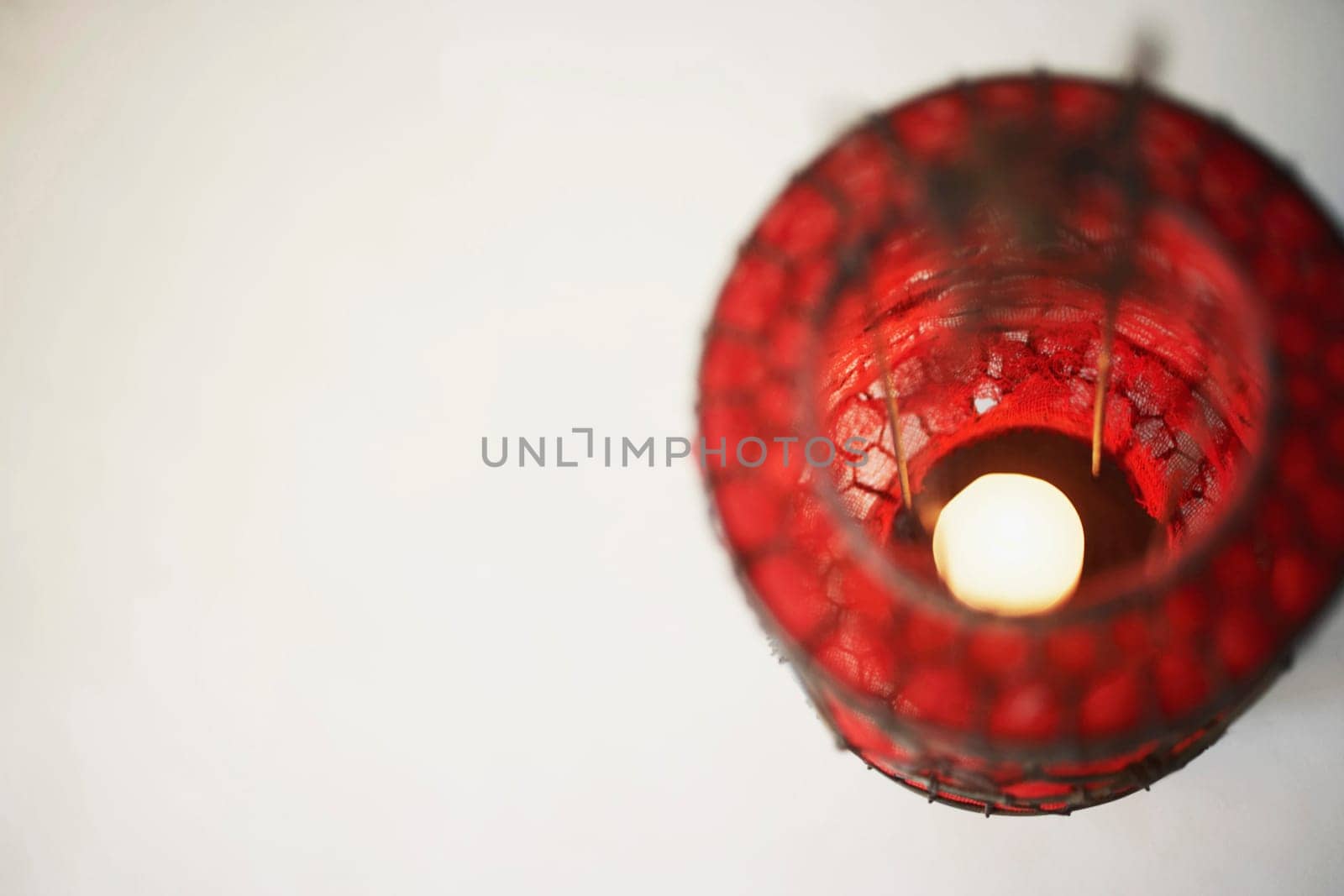High angle view of a lantern