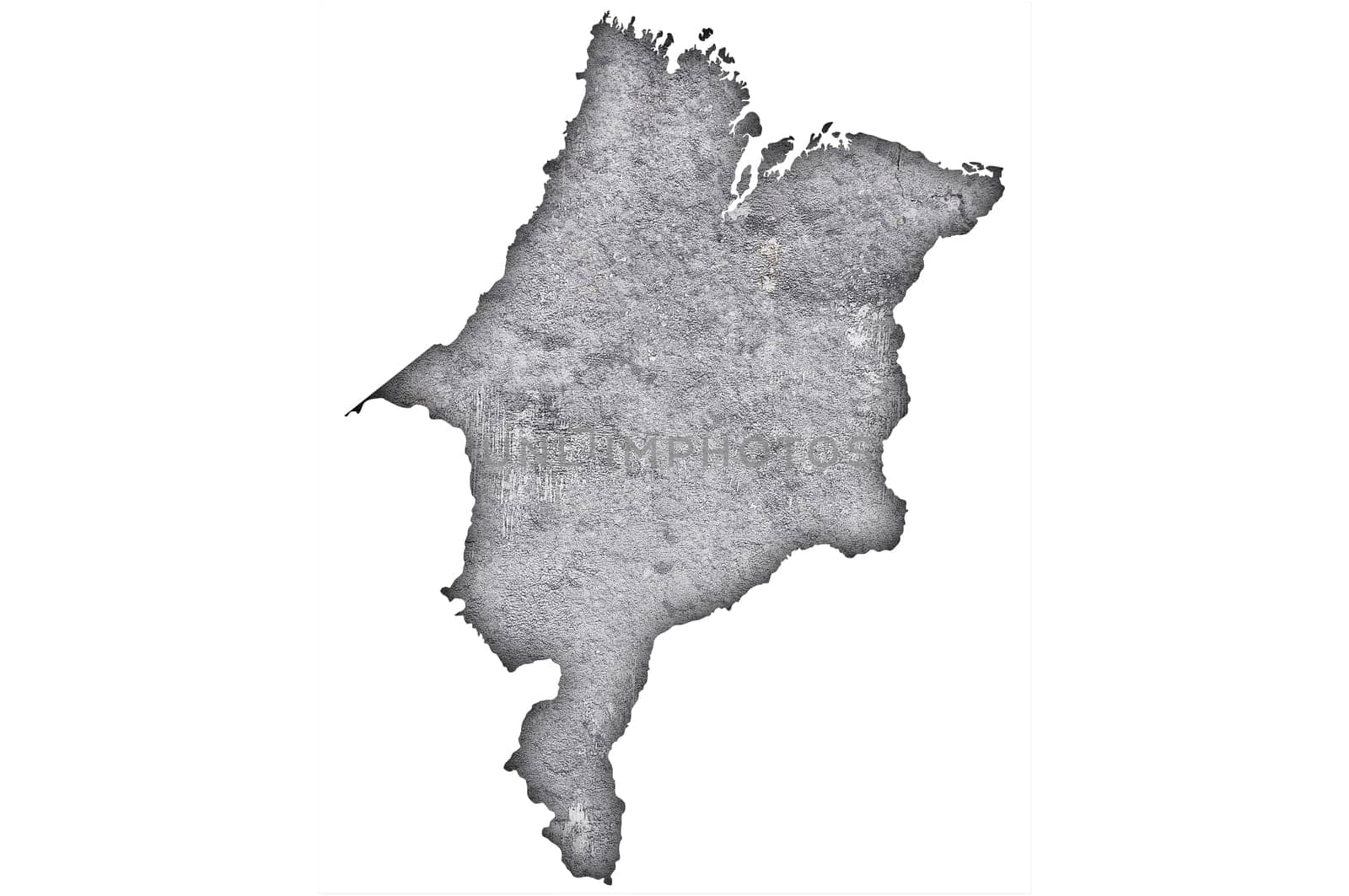Map of Maranhao on weathered concrete