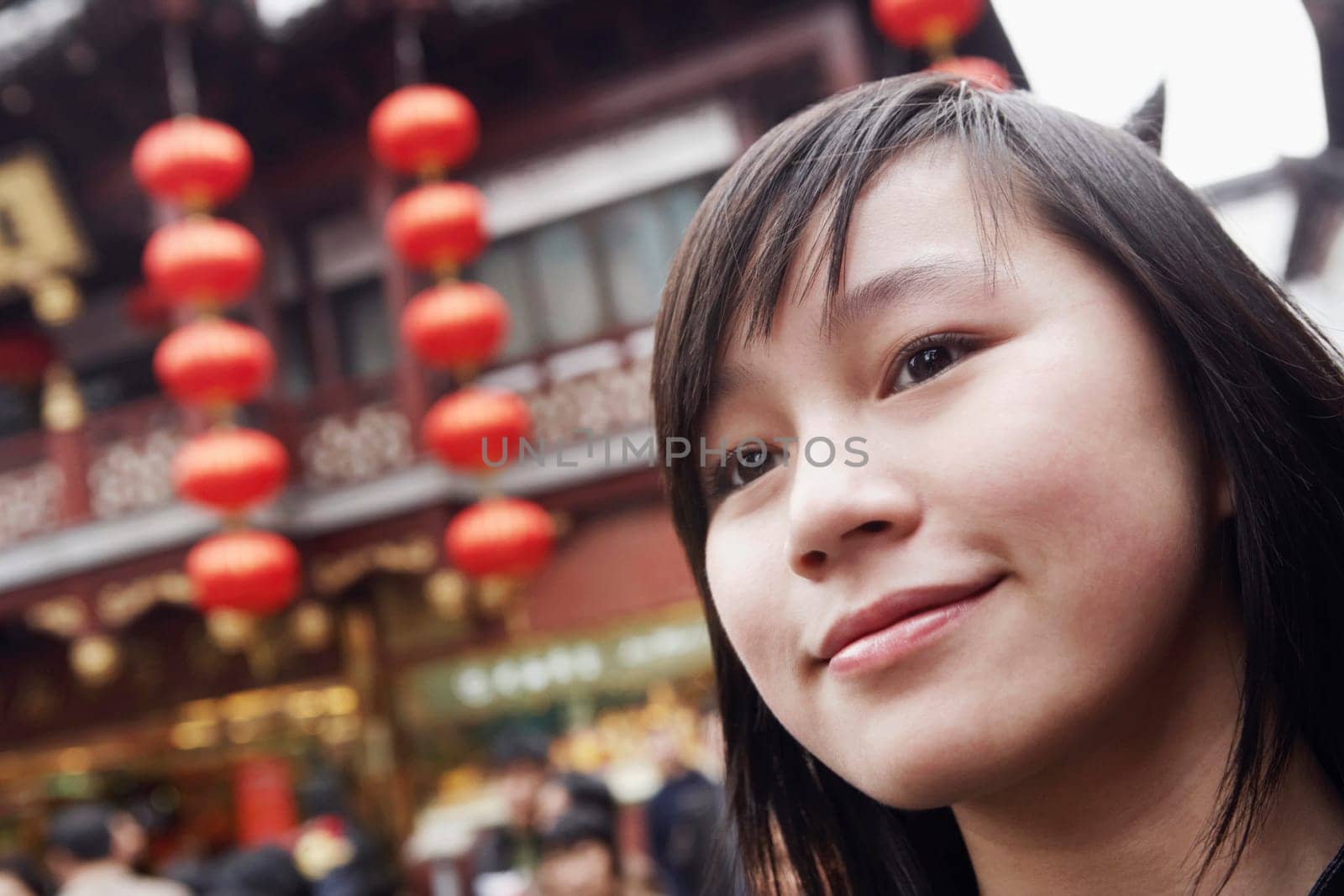 Close-up of a young woman smiling