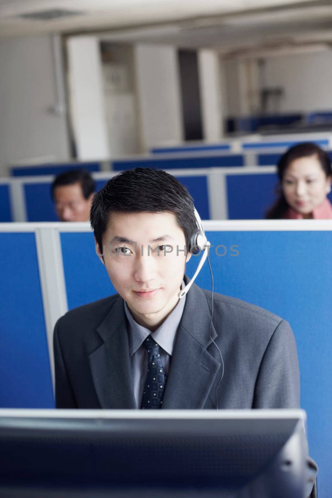 Portrait of a businessman wearing a headset