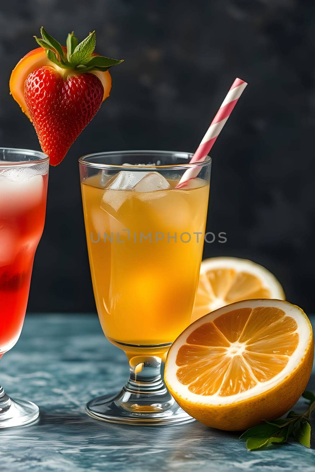 cocktail cocktails drink alcohol food bright yellow red juice orange color table cooking bar generated ai alt. High quality illustration black background