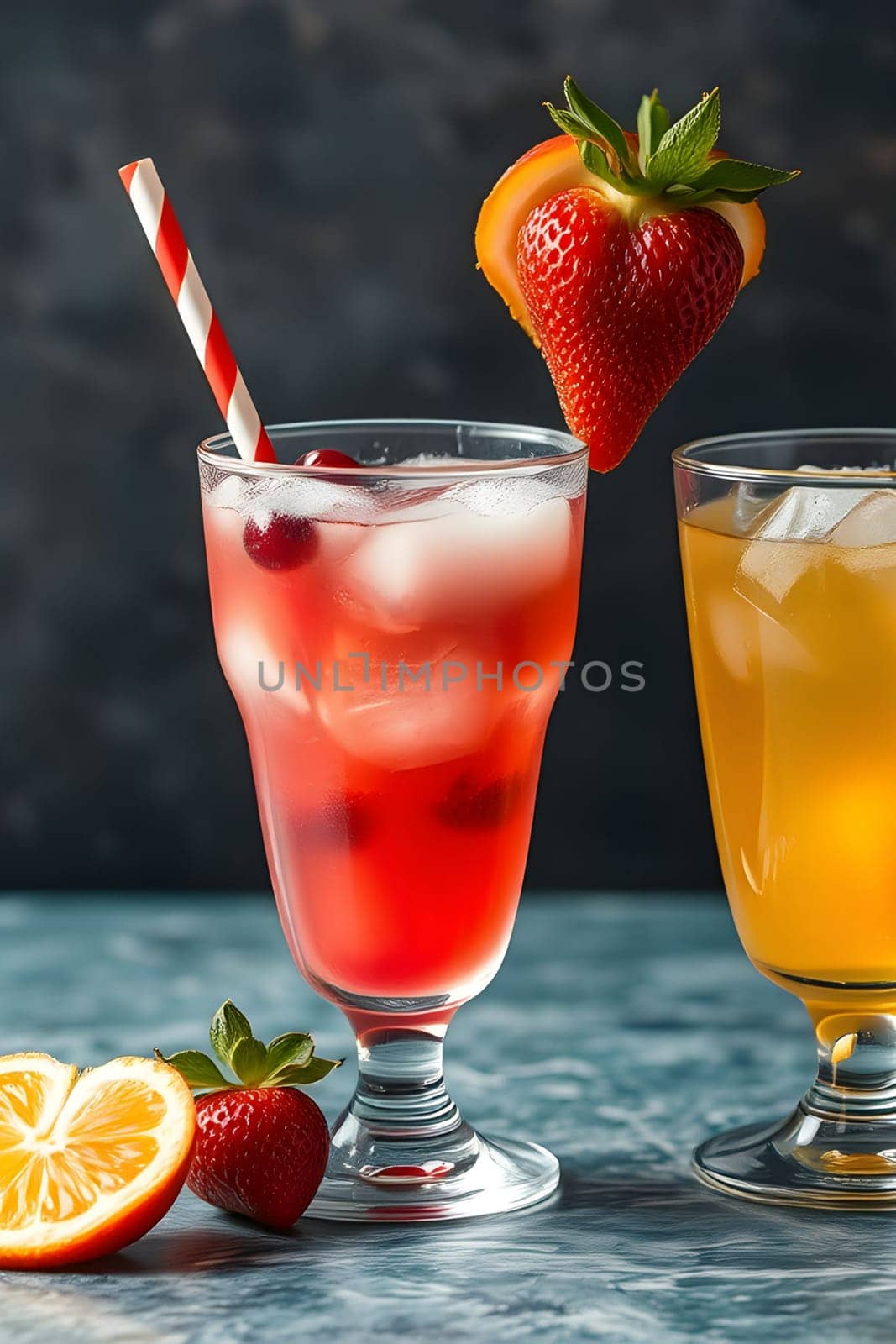 cocktail cocktails drink alcohol food bright yellow red juice orange color table cooking bar generated ai alt. High quality illustration black background