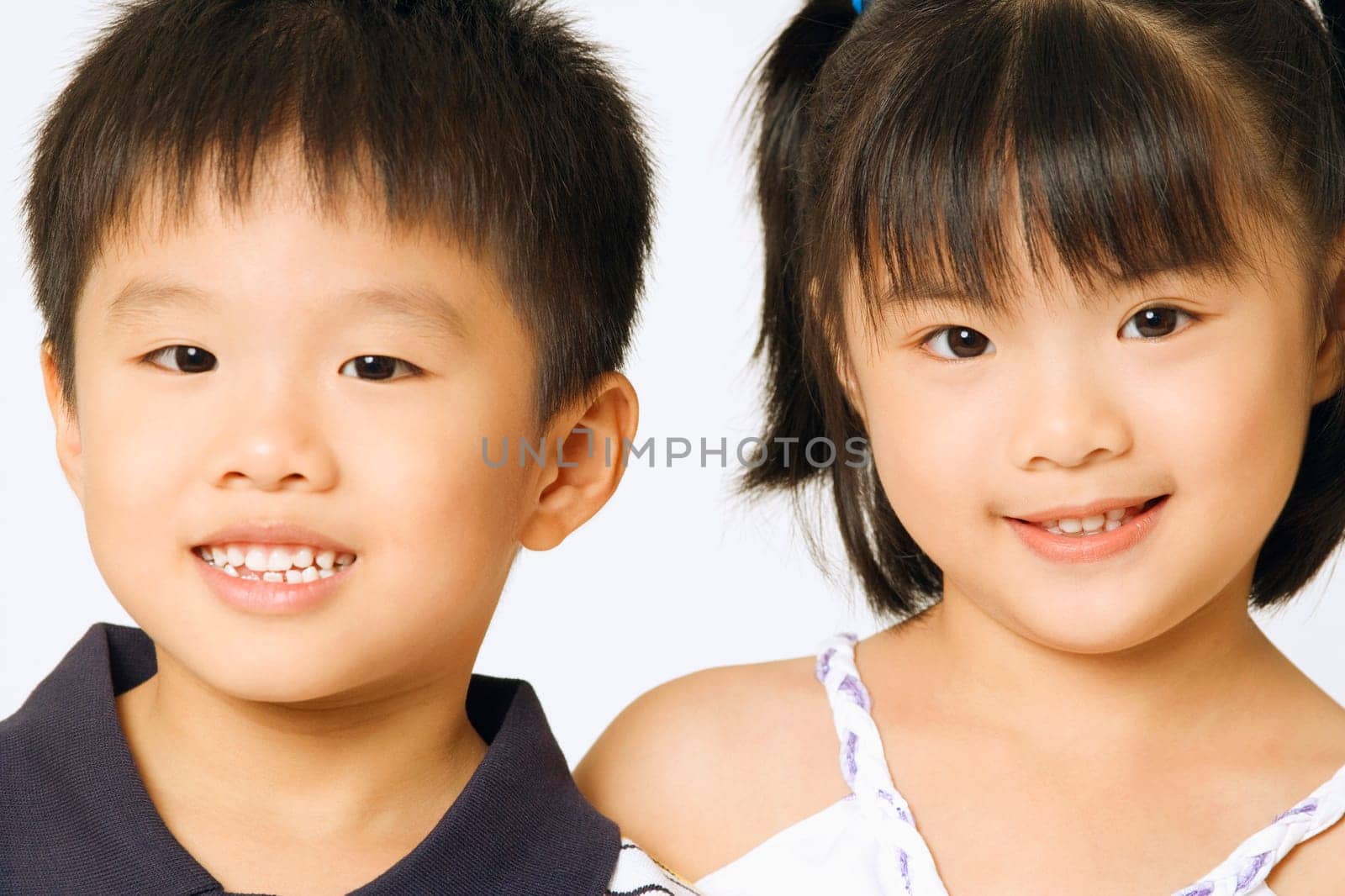 Portrait of a girl and her brother