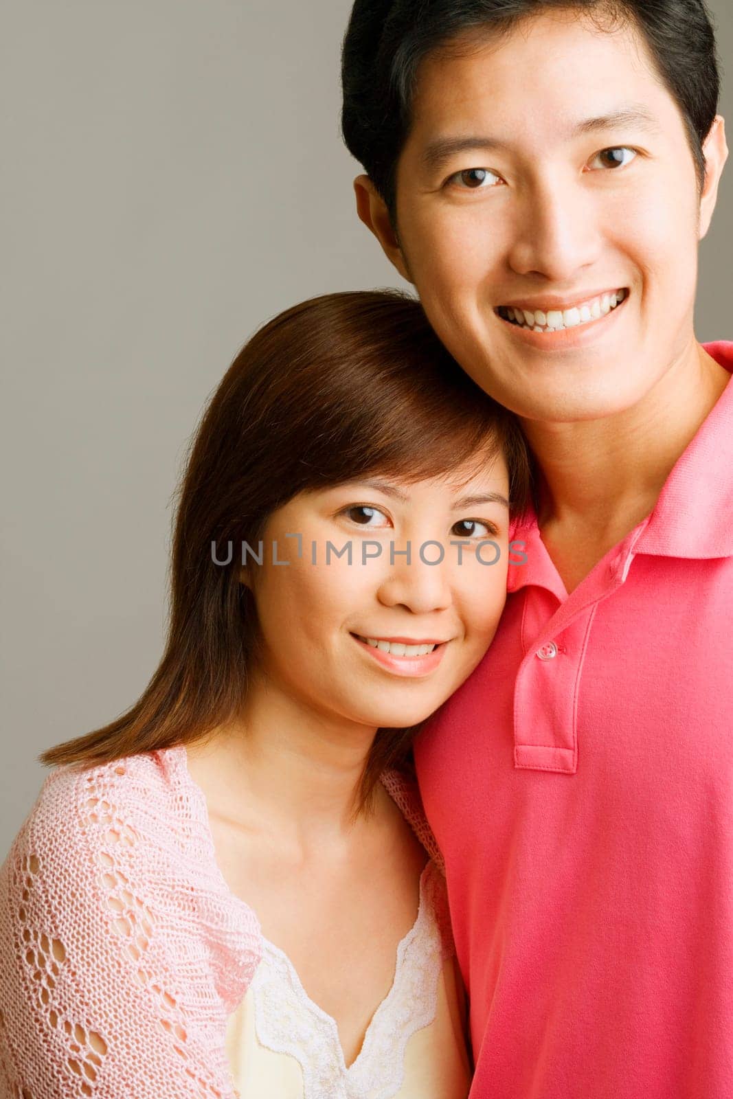 Portrait of a young couple smiling