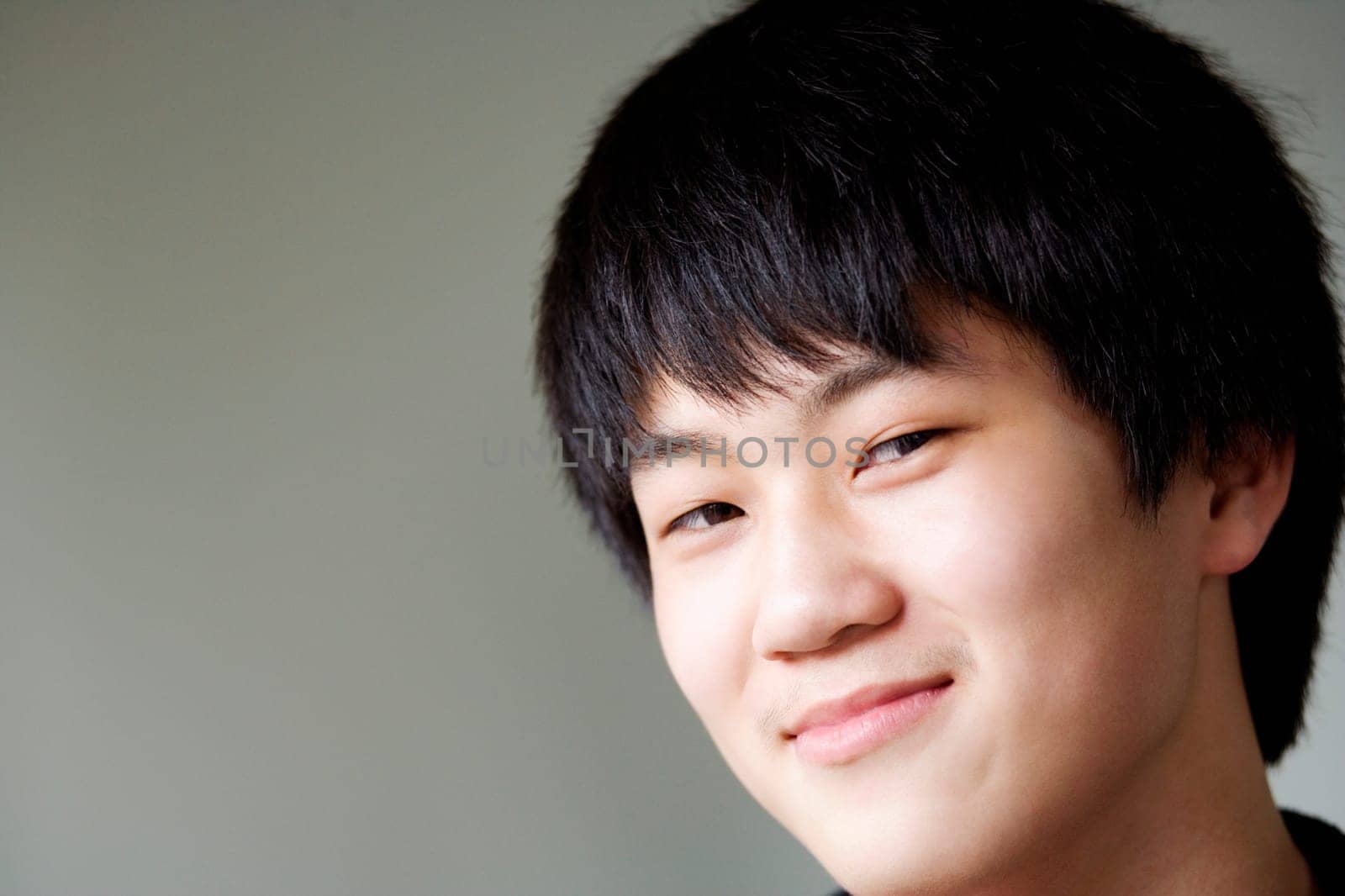 Close-up of a boy smiling
