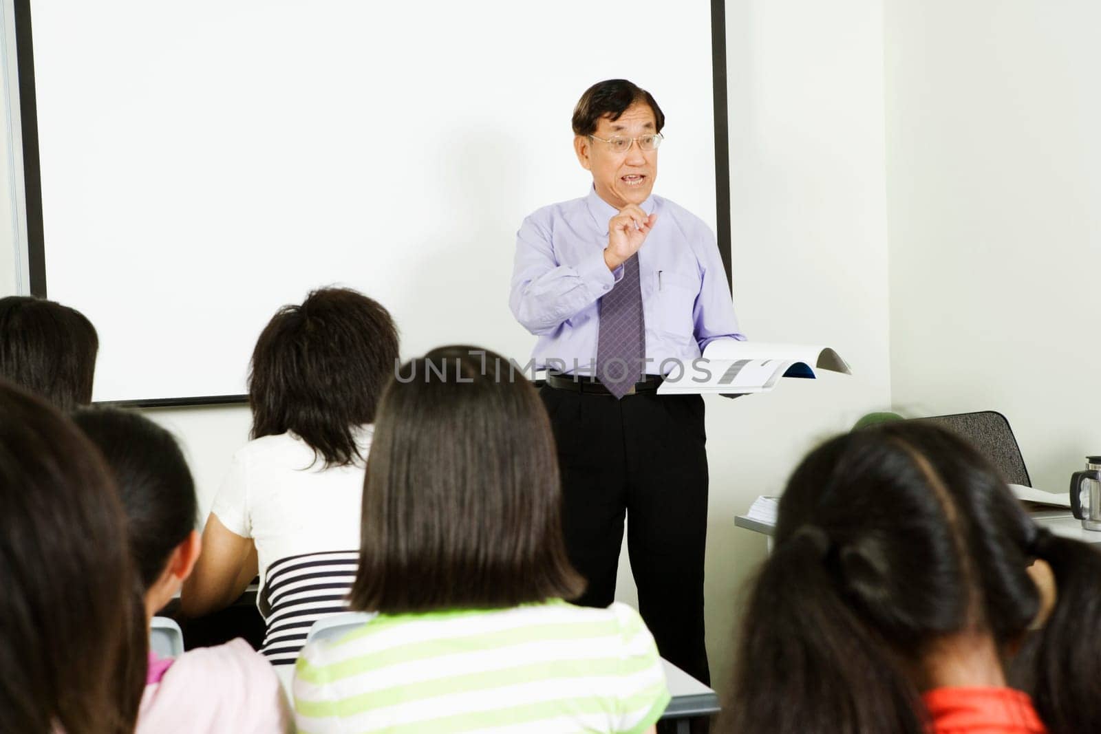 Teacher teaching in a classroom