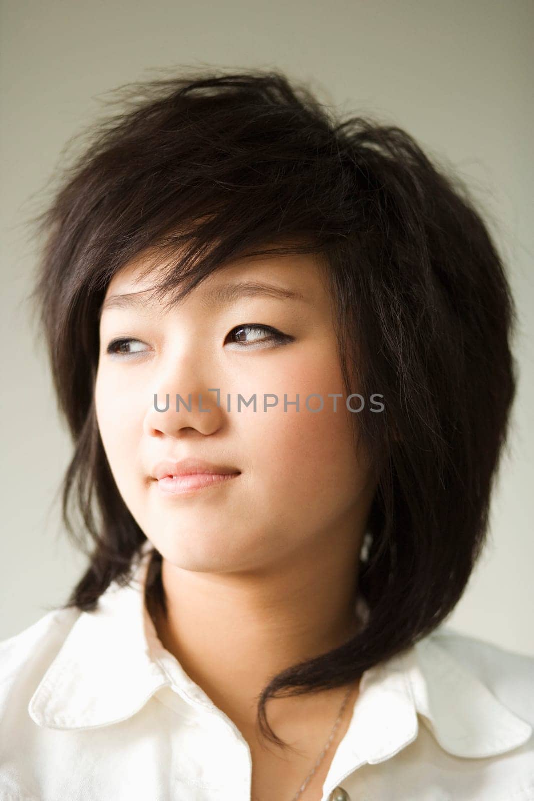 Close-up of a girl looking upset