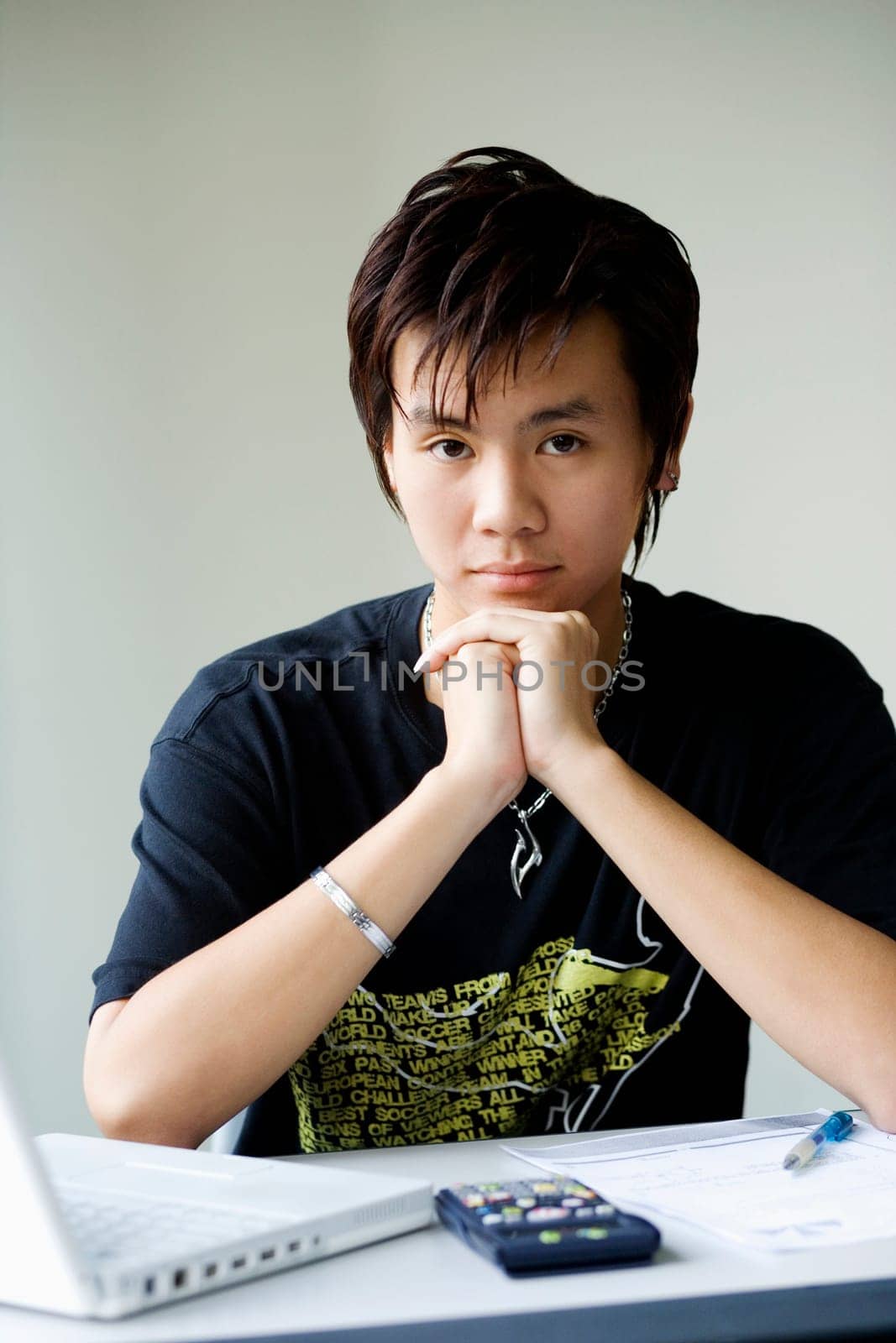 Portrait of a boy looking upset