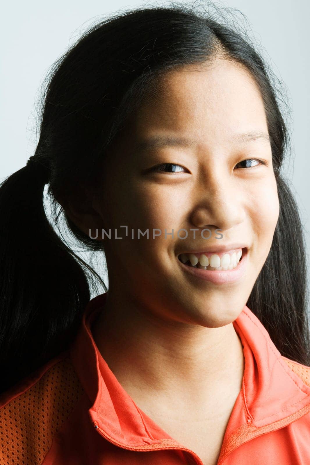 Portrait of a teenage girl smiling