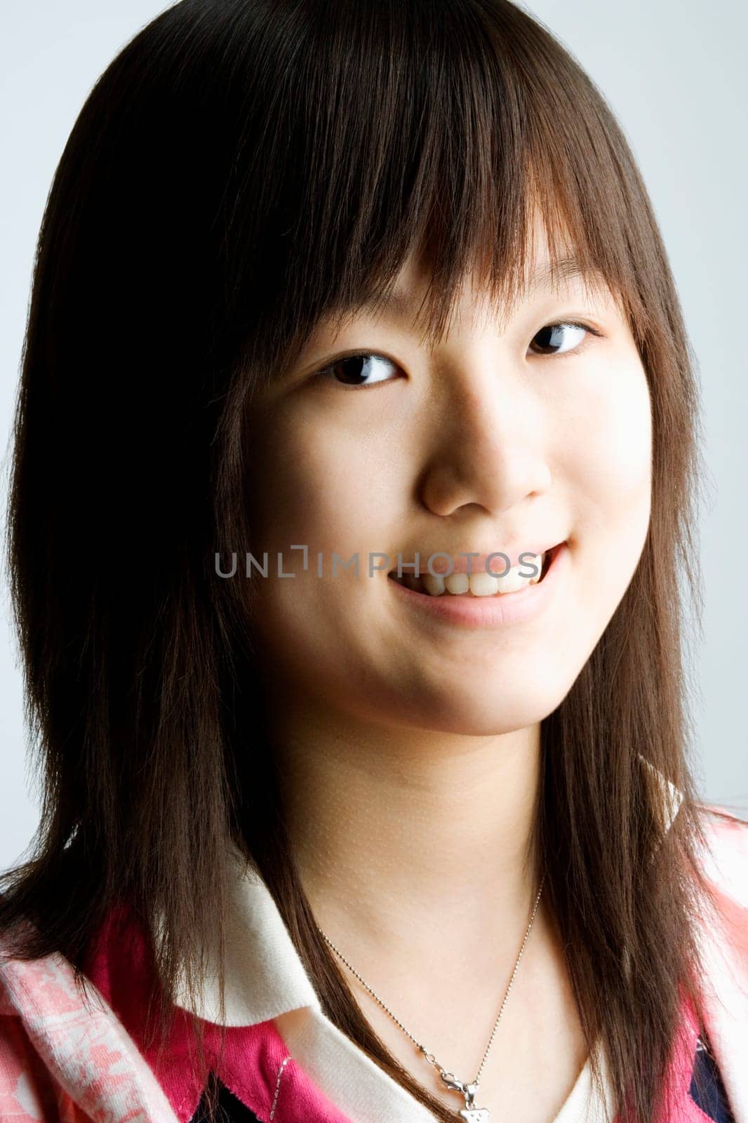 Portrait of a teenage girl smiling