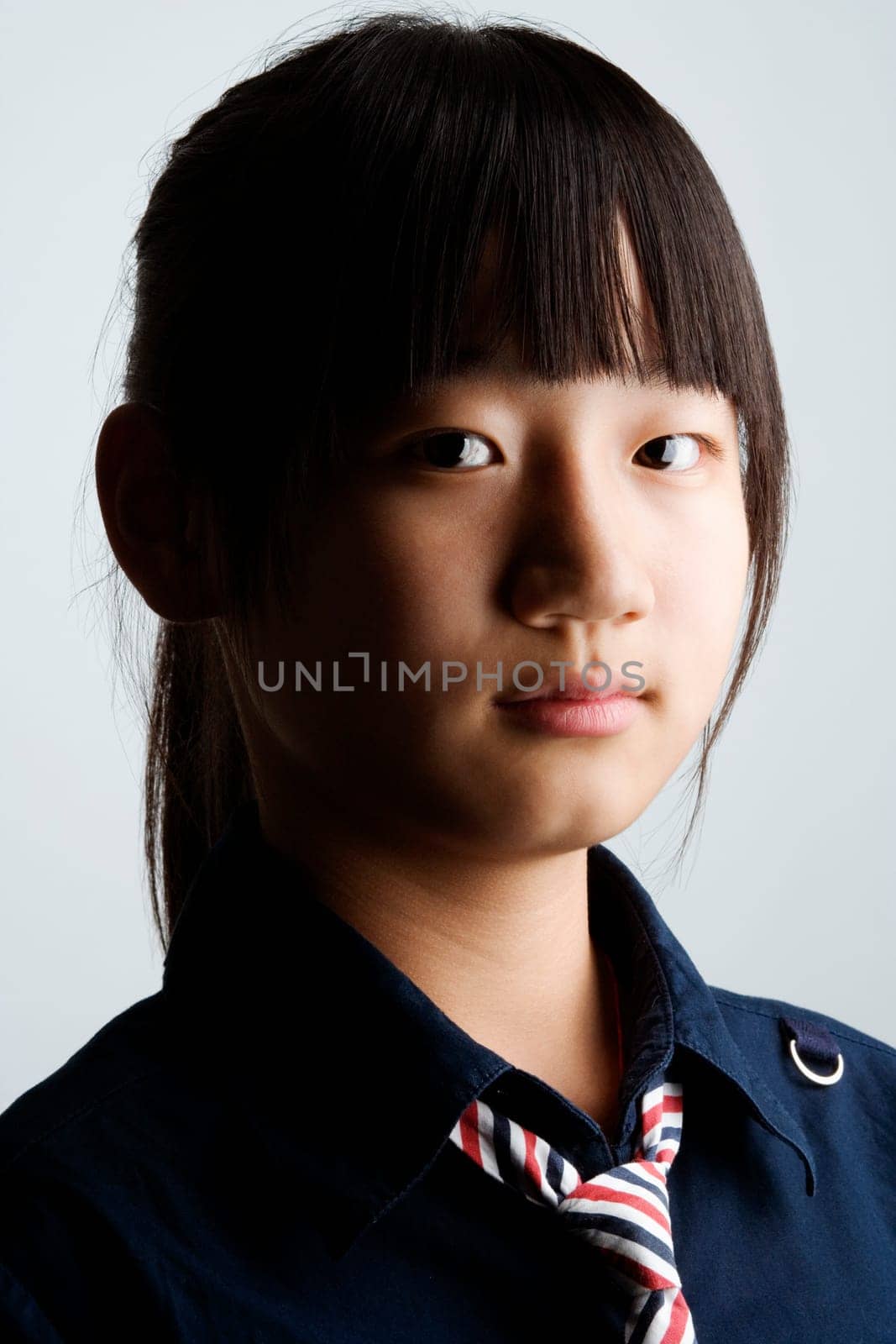 Portrait of a teenage girl thinking