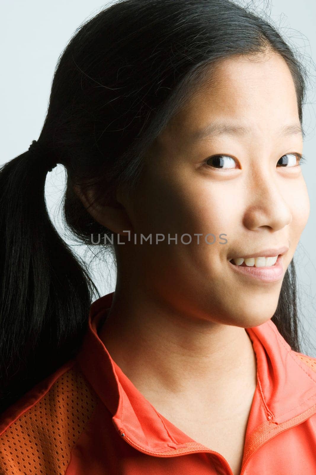 Portrait of a teenage girl smiling
