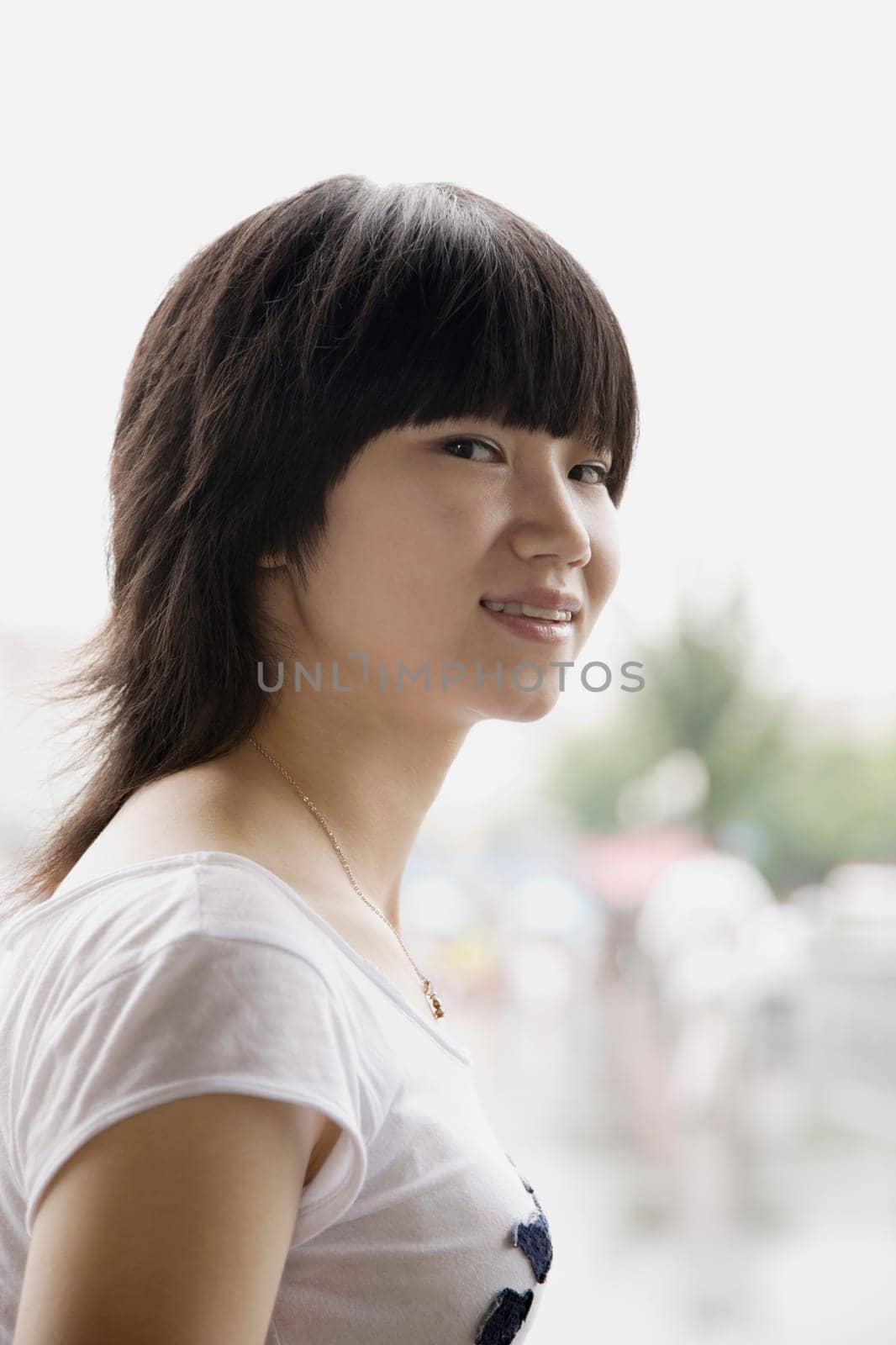 Portrait of a young woman smiling
