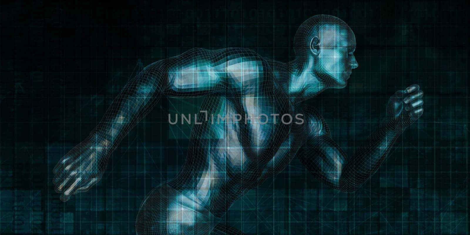 Futuristic Web Cyber Data Grid Color Background