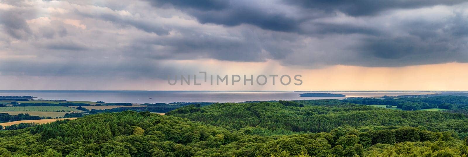 Greifswalder Bodden, Ruegen Island landscape panorama
