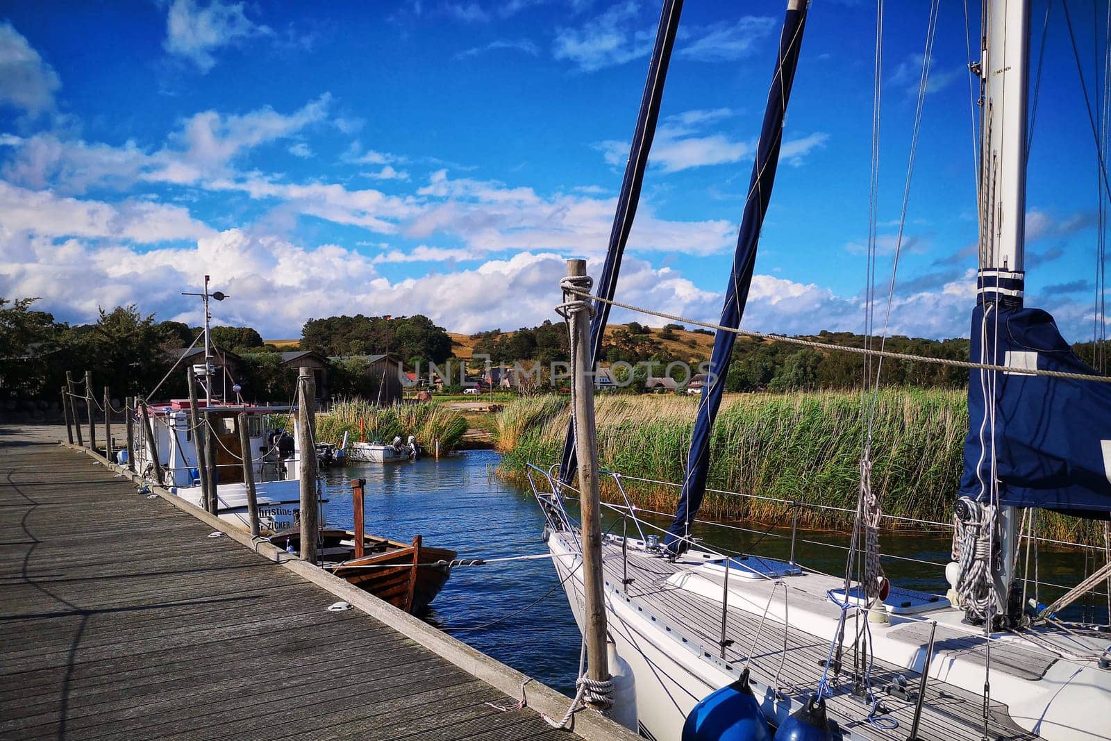 landscape near Groß Zicker, Ruegen Island on the Greifswalder Bodden