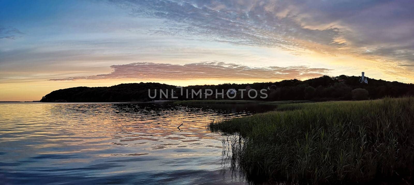Bodden landscape in Lietzow on the Great Jasmunder Bodden, Ruegen island