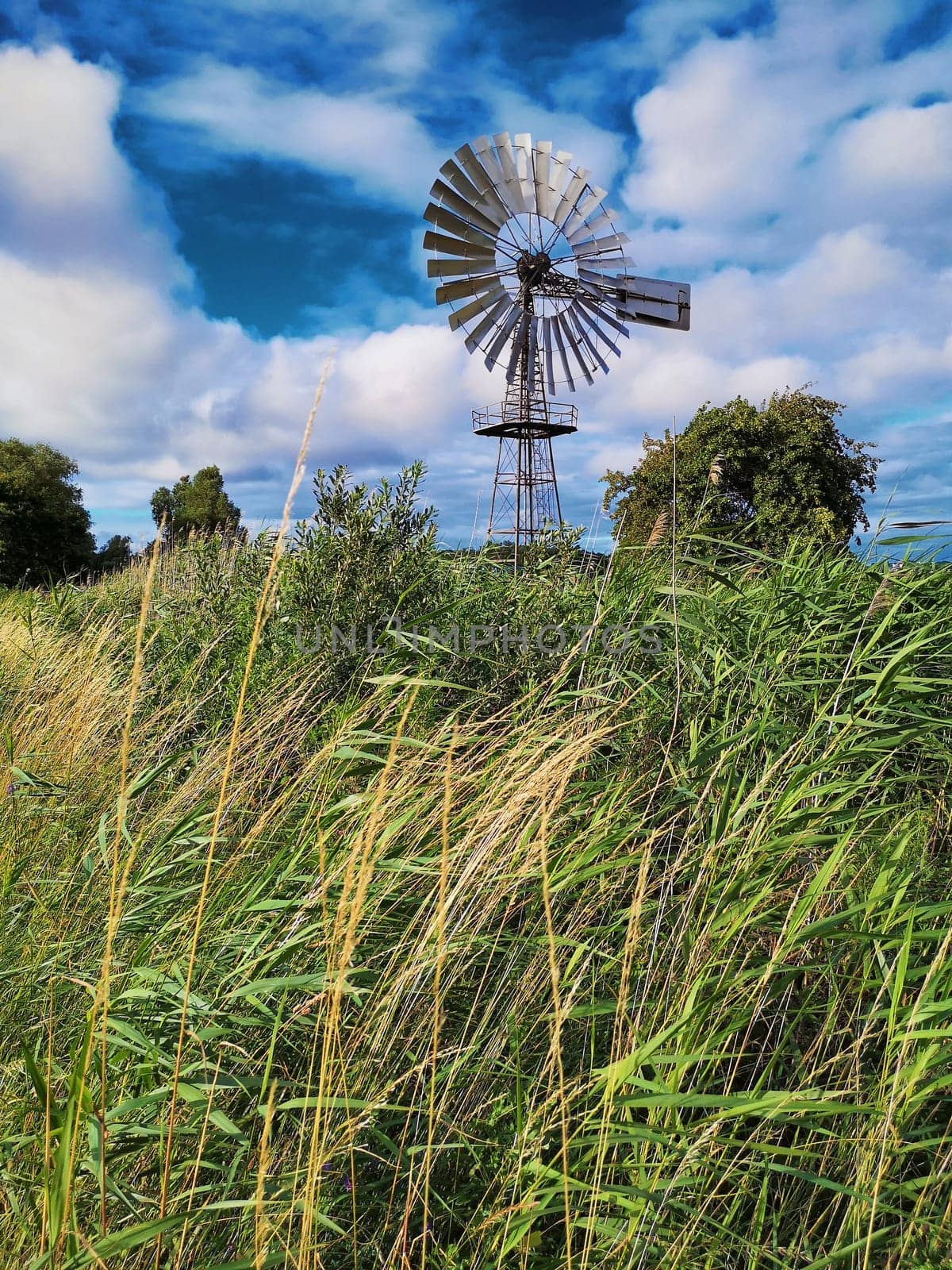 wind pumping station near Lobbe, Mönchgut, Ruegen island