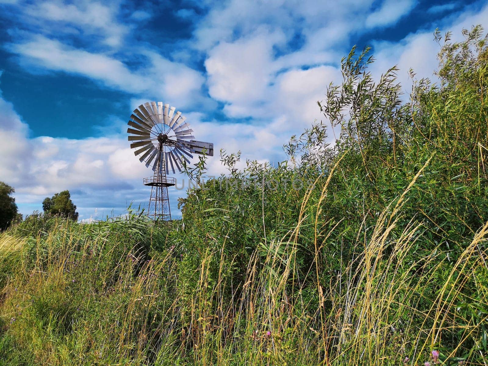 wind pumping station near Lobbe, Mönchgut, Ruegen island