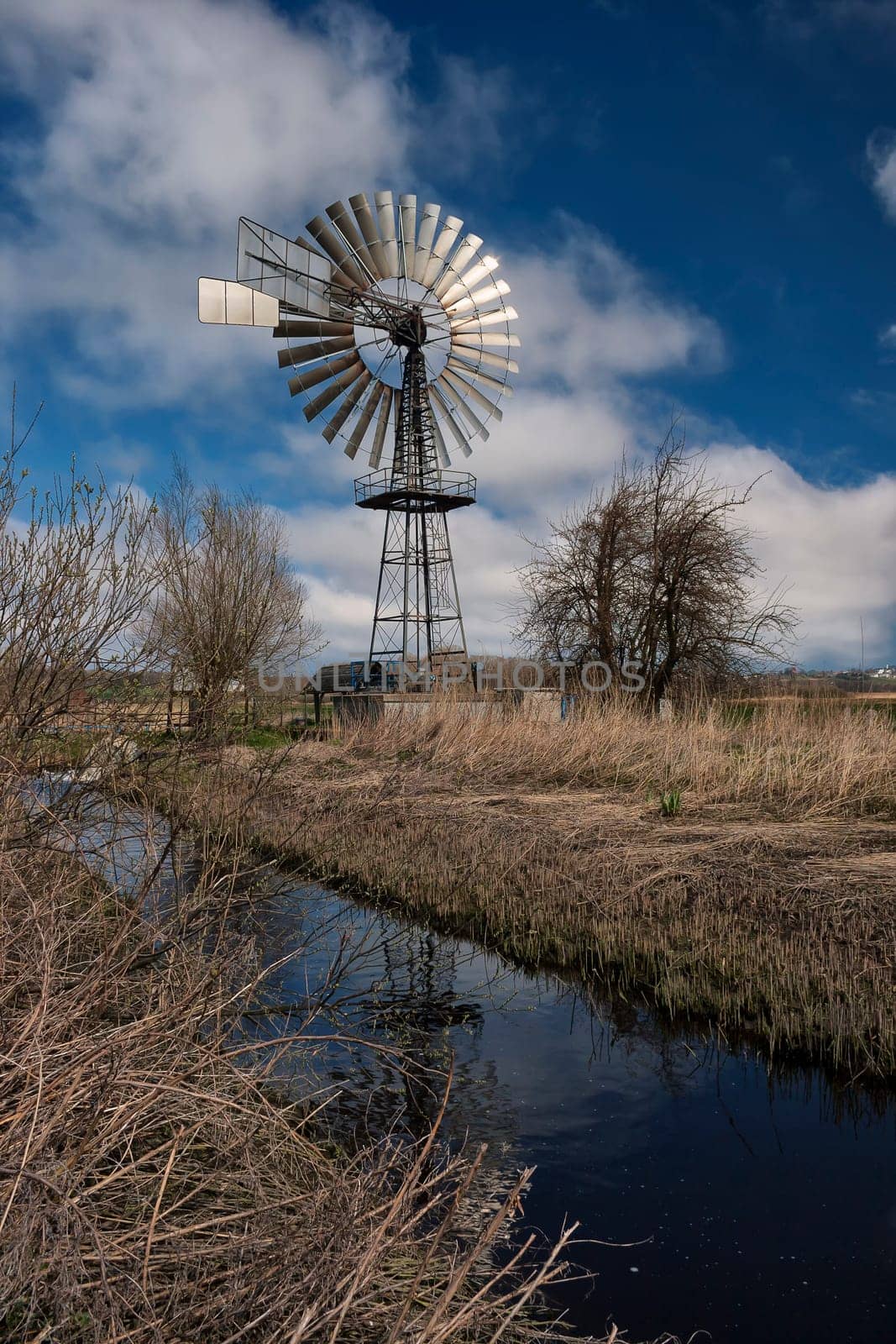 wind pumping station near Lobbe, Mönchgut, Ruegen island