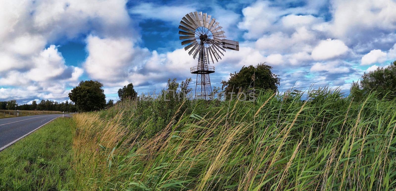 wind pumping station near Lobbe, Mönchgut, Ruegen island
