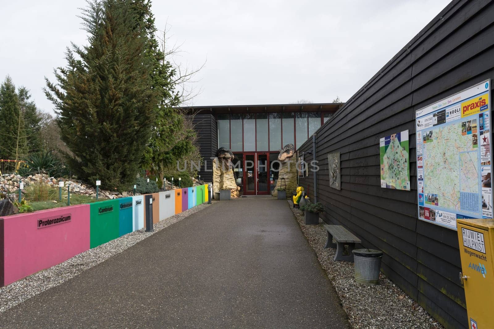 BOXTEL, THE NETHERLANDS - MARCH 09, 2019:.Entrance to the Oertijdmuseum near the town of Boxtel in Holland