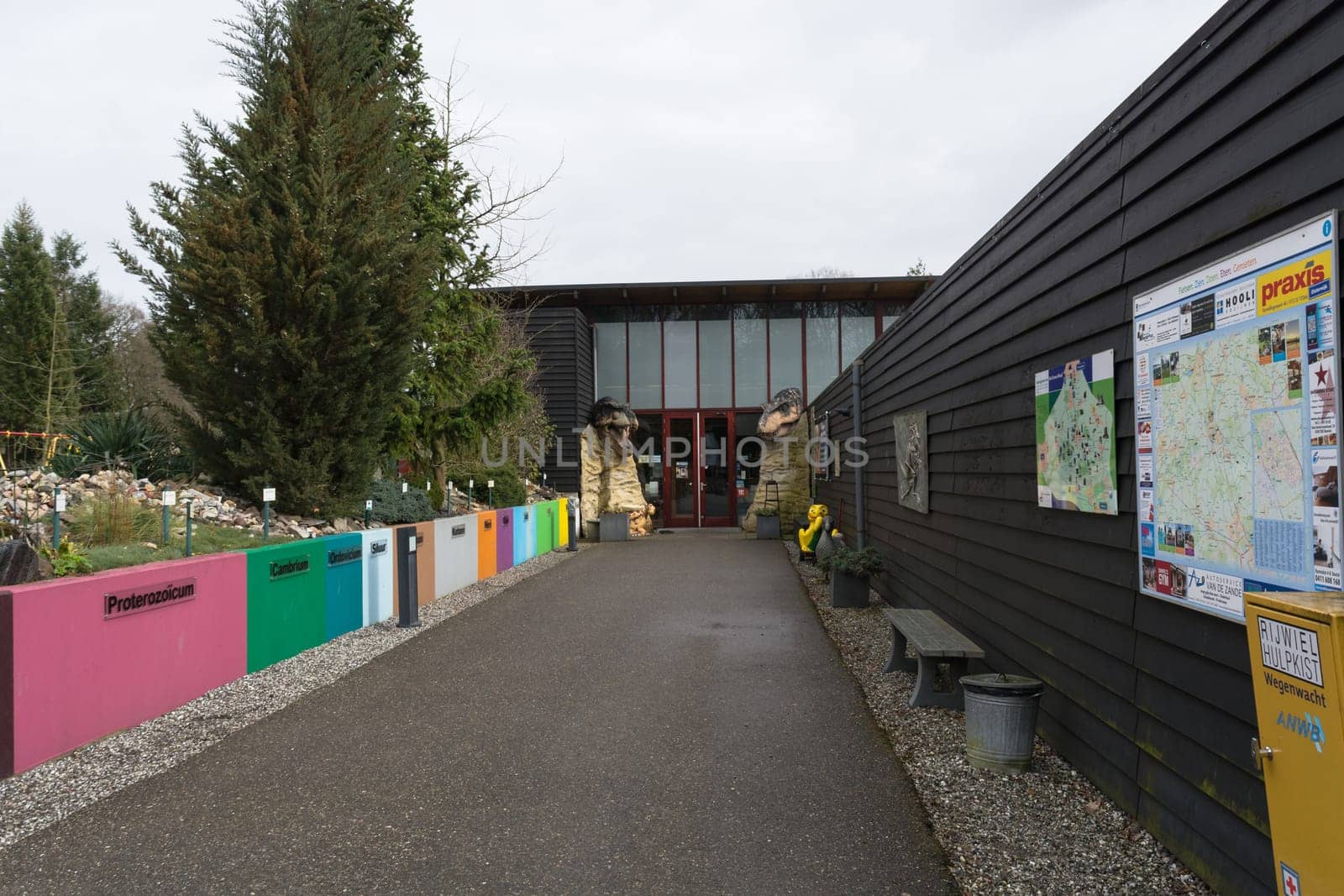 BOXTEL, THE NETHERLANDS - MARCH 09, 2019:.Entrance to the Oertijdmuseum near the town of Boxtel in Holland