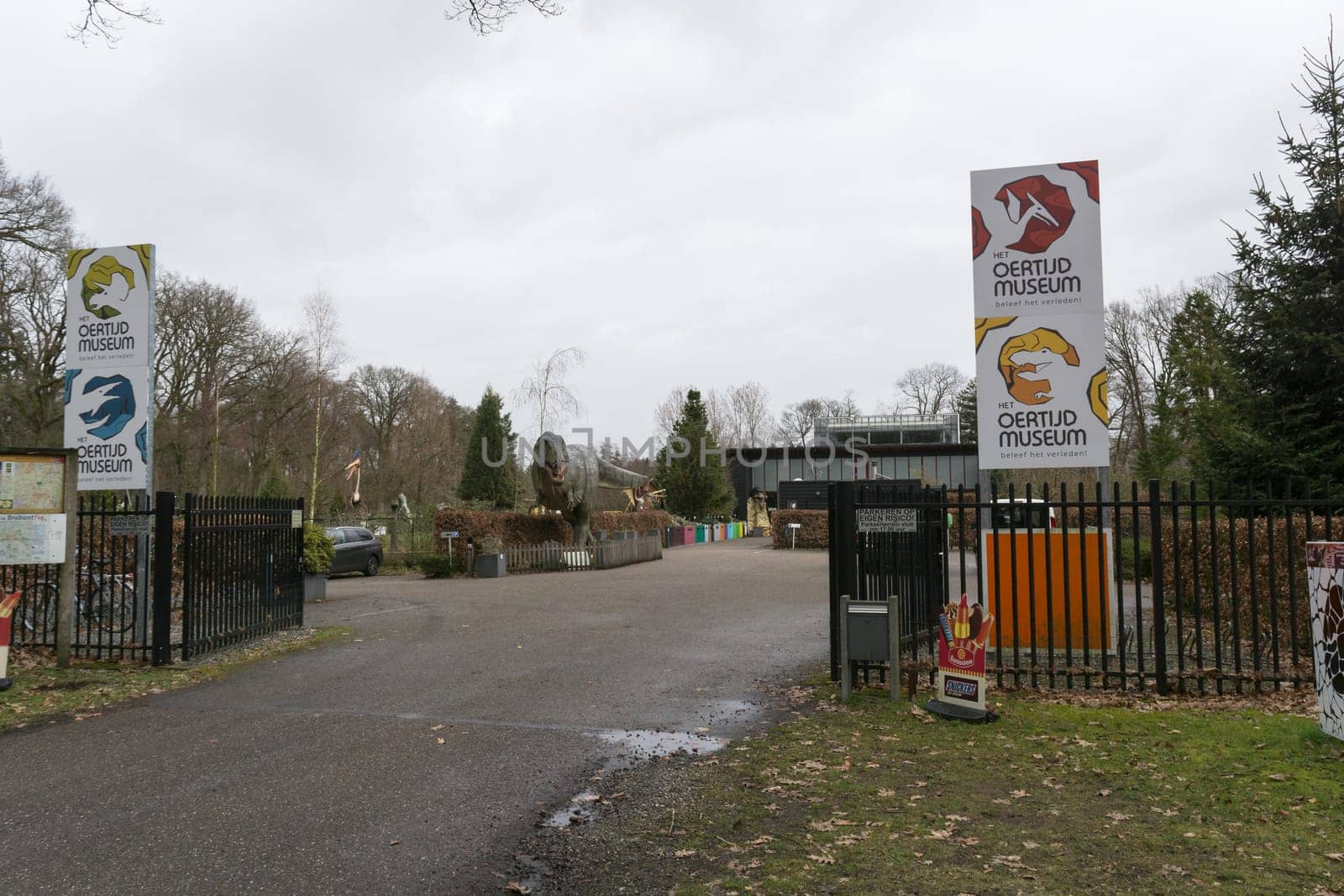 BOXTEL, THE NETHERLANDS - MARCH 09, 2019:.Entrance to the Oertijdmuseum near the town of Boxtel in Holland