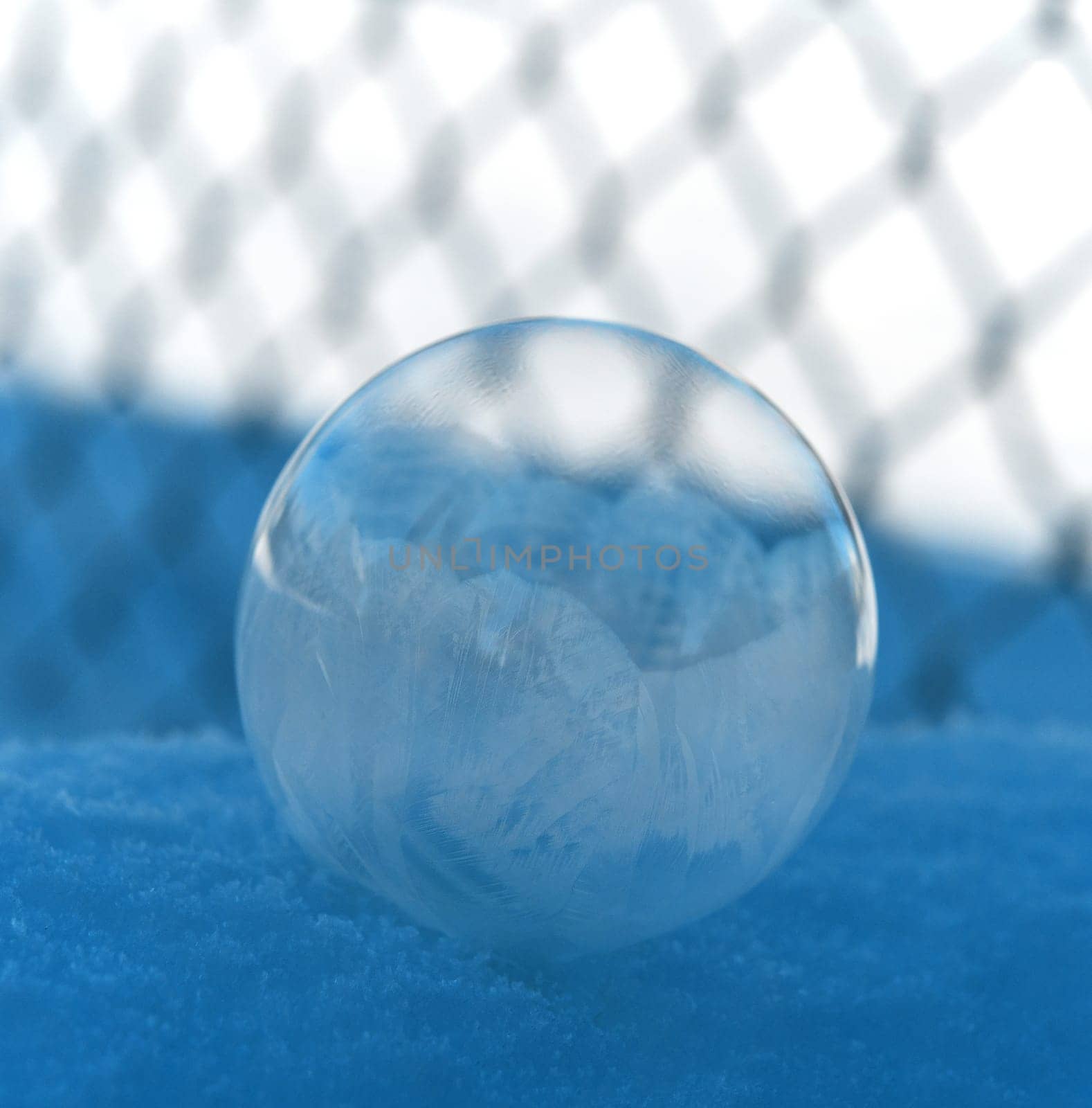 frozen soap bubble