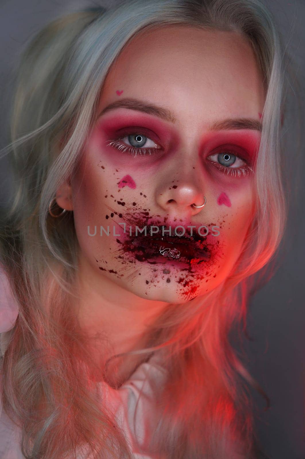 young woman with sfx makeup