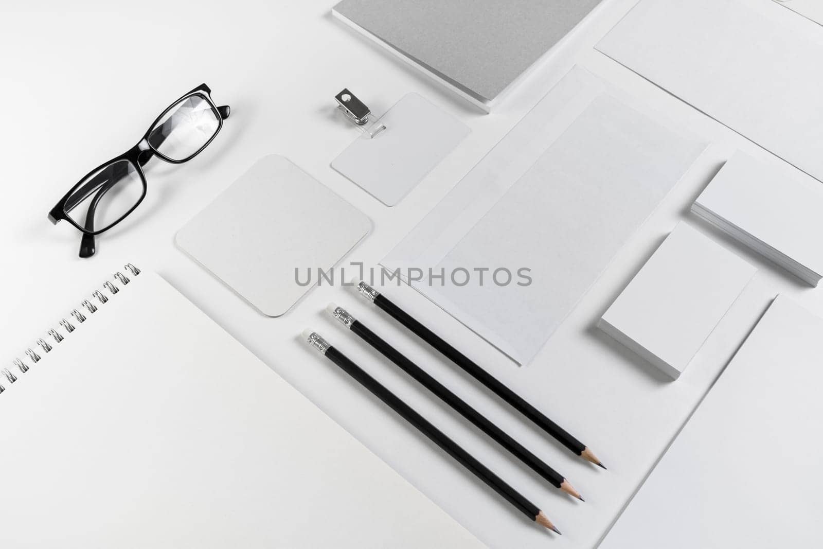 Blank stationery and ID template. Mock-up for branding identity for designers.