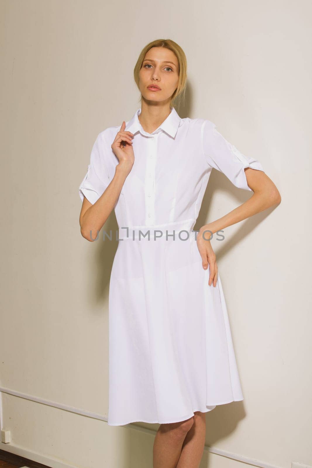 Fashion photo of woman. Girl posing. Studio photo