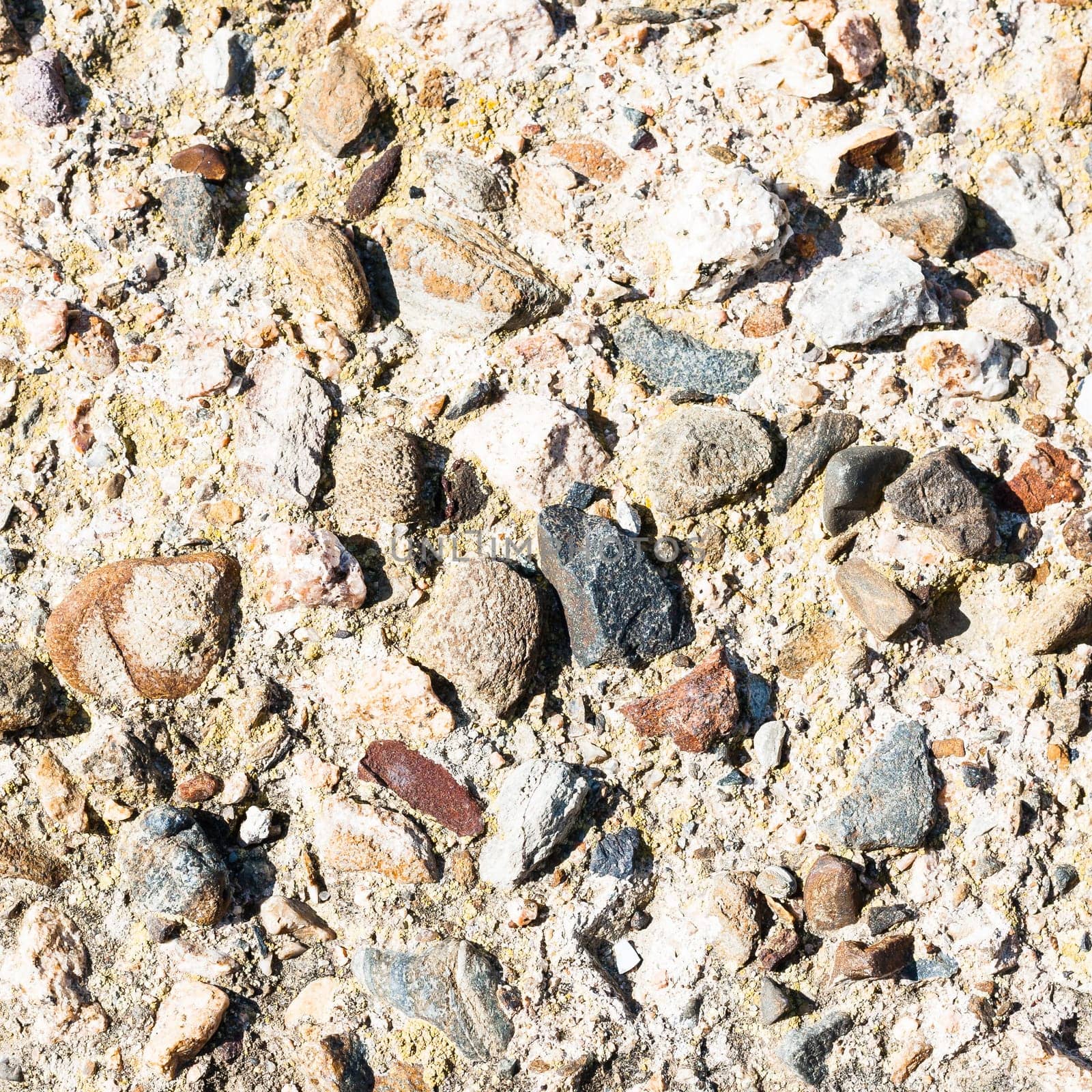 Inside of a Stone wall. Close up of a stone wall