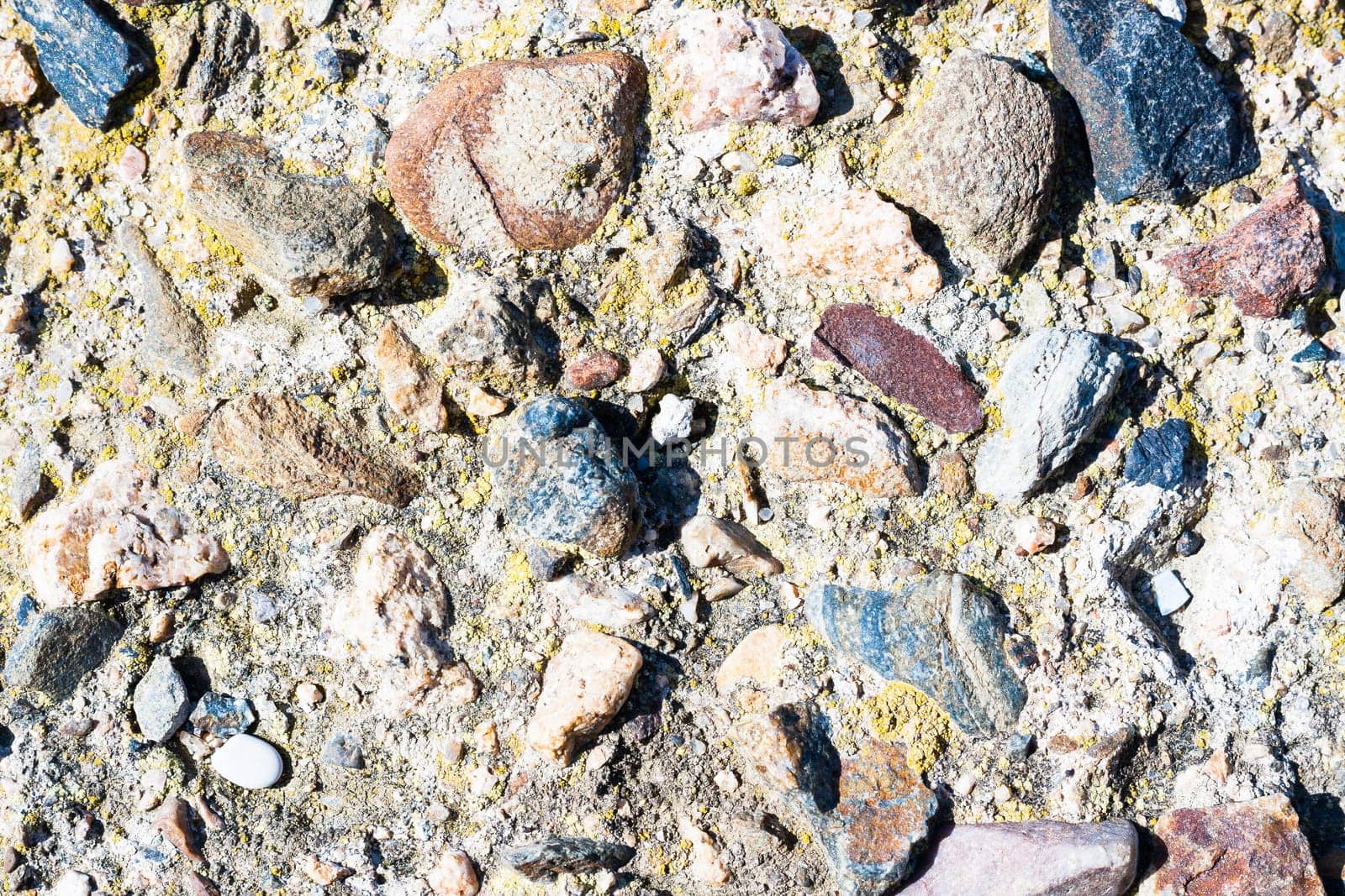 Inside of a Stone wall. Close up of a stone wall