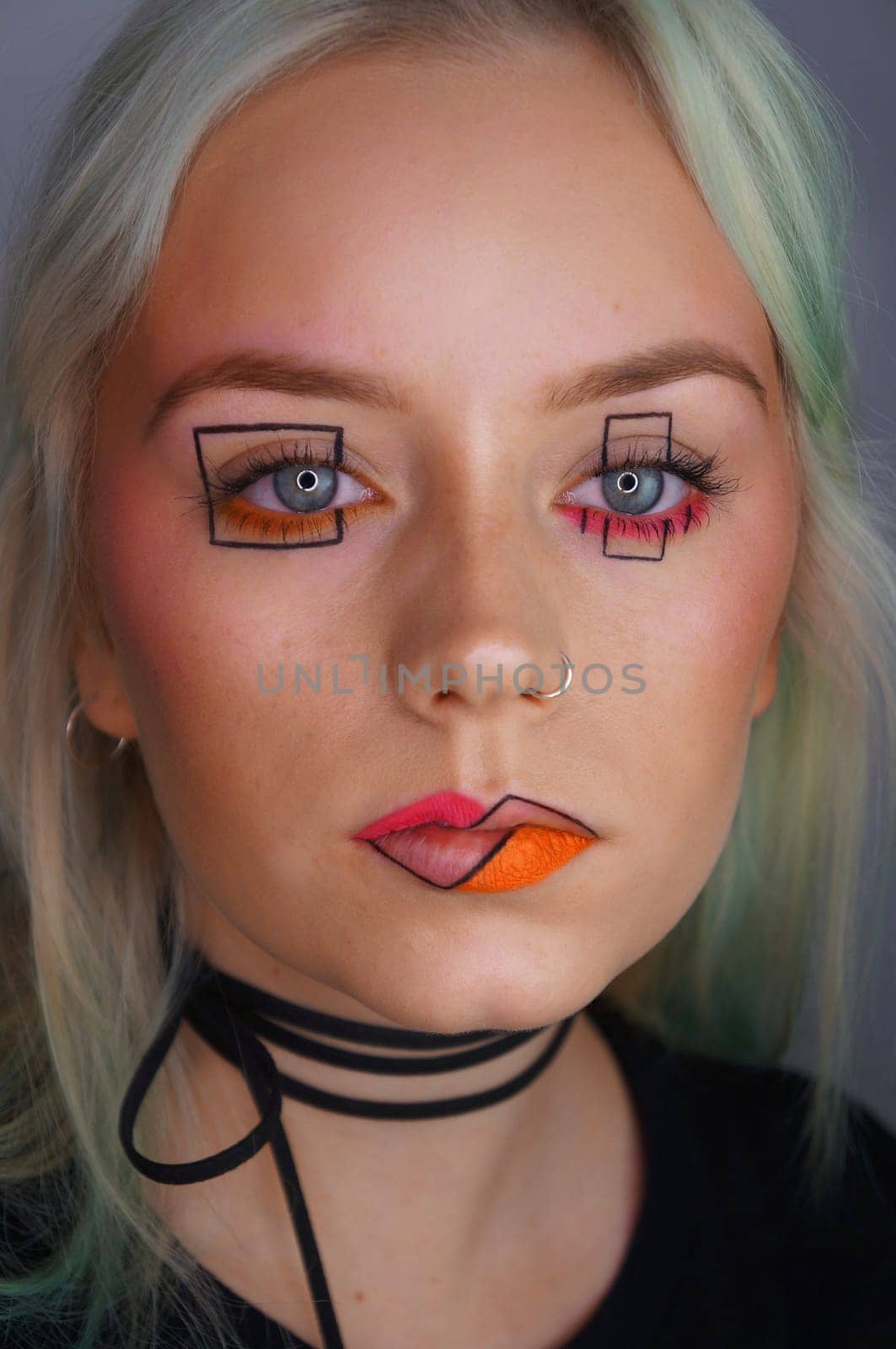 young woman with makeup