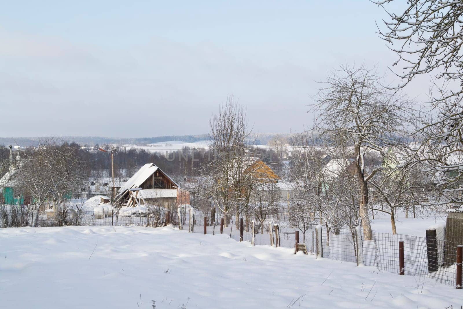 the landscape in the countryside. Rural life in Belarus