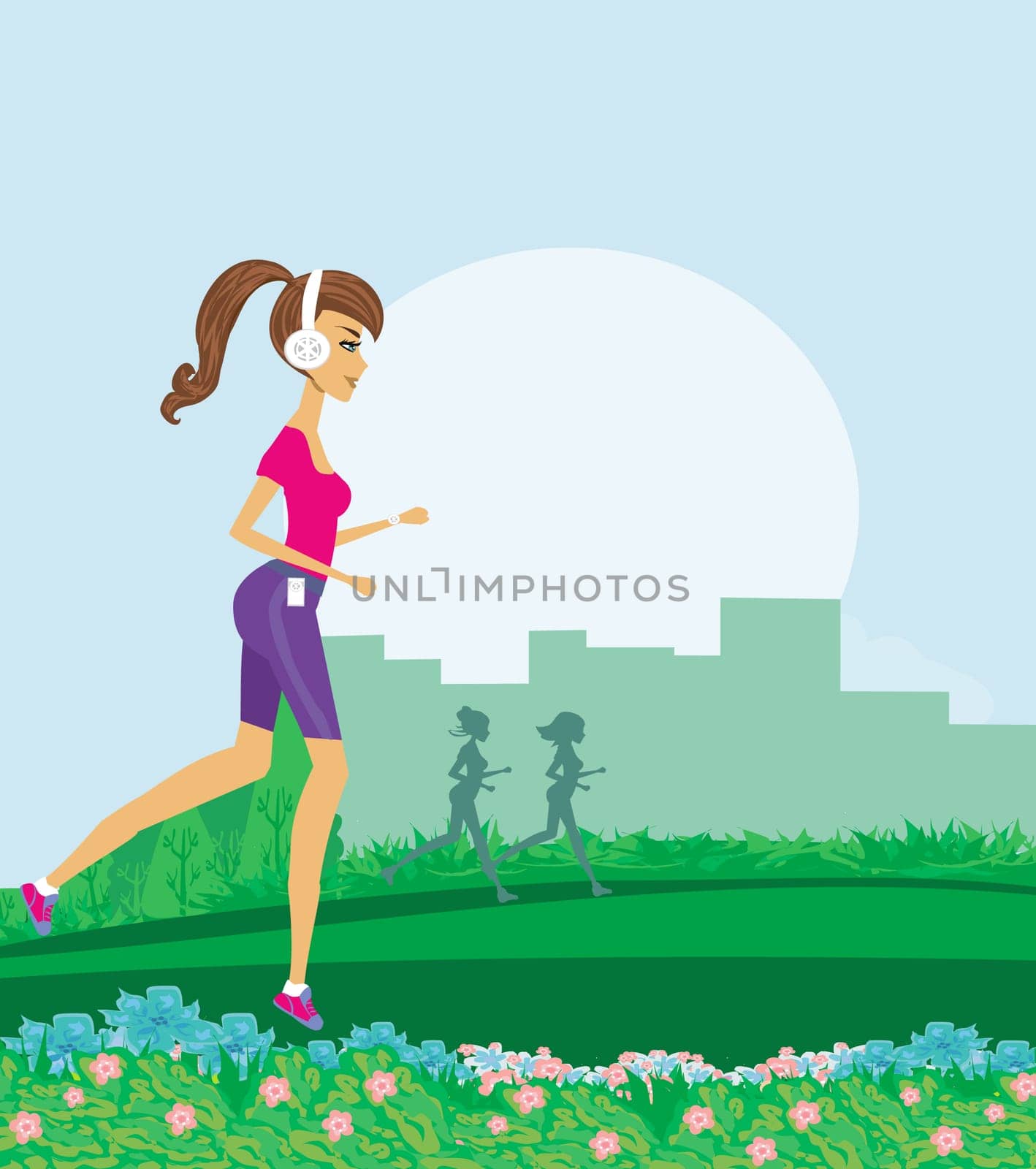 Jogging Girl in the Park