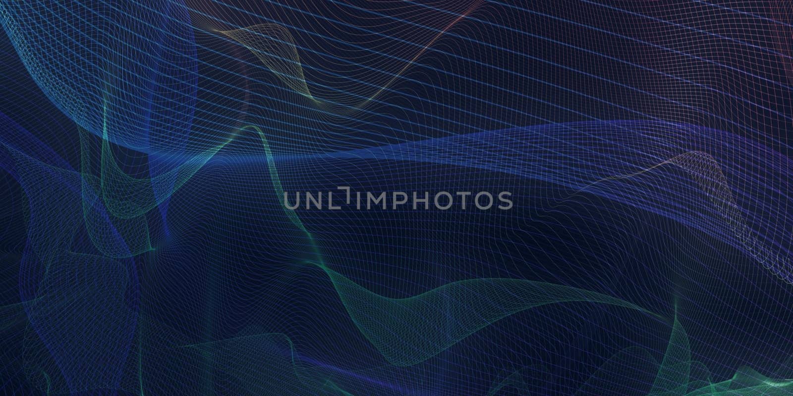 Blue Technology Background with Glowing Energy Lines