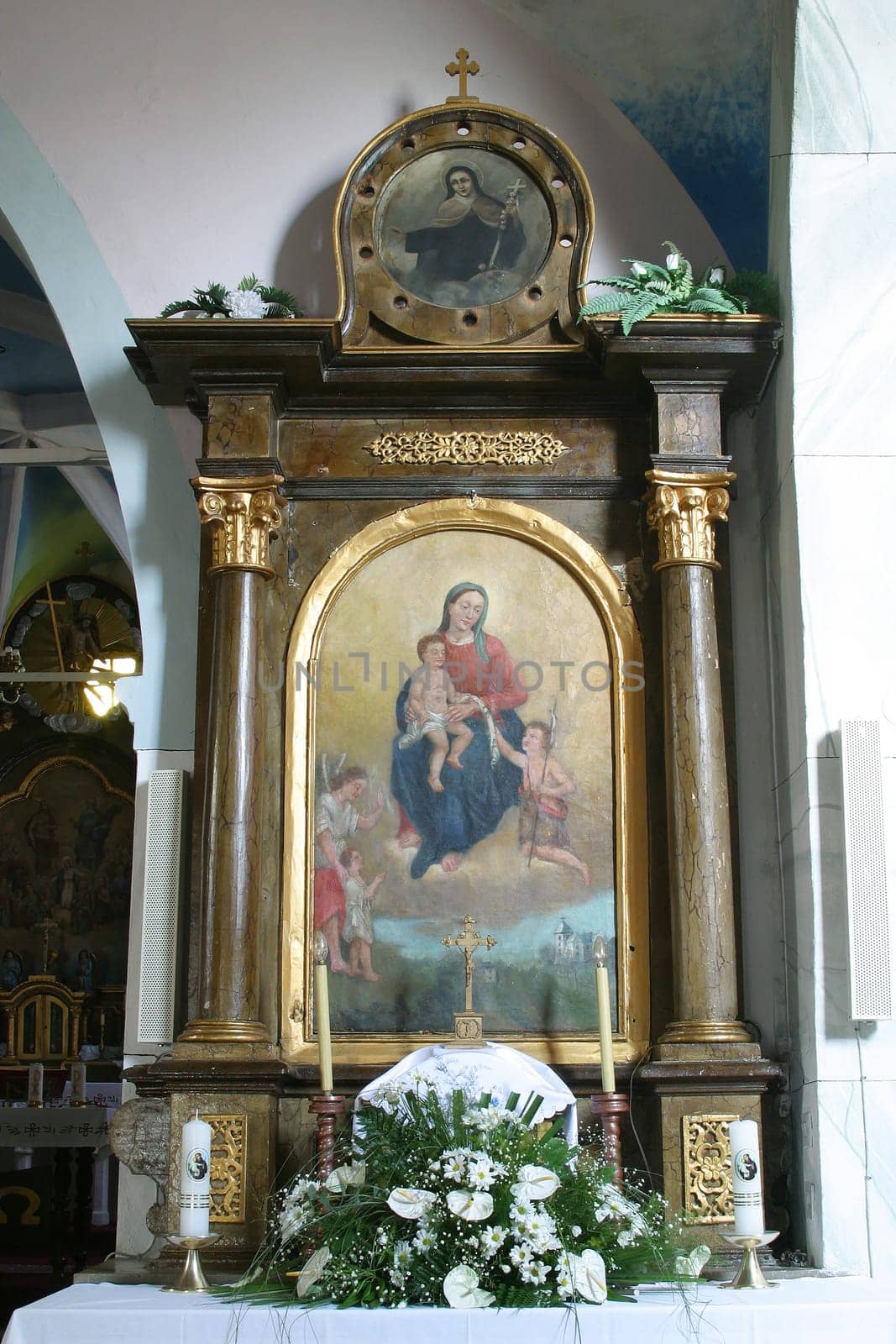 Altar of Our Lady of Bednica in All Saints Parish Church in Bedenica, Croatia