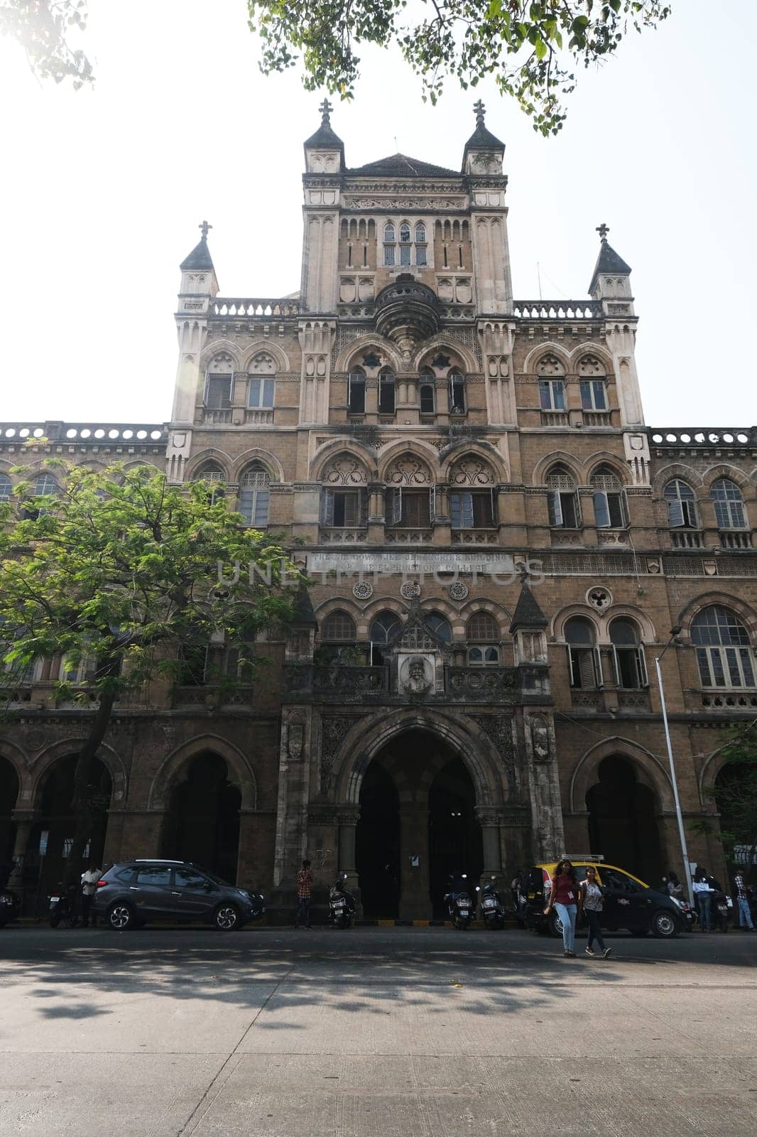 Colonial-era Elphinstone College in Mahatma Gandhi Road, Kala Ghoda, Fort, Mumbai, India