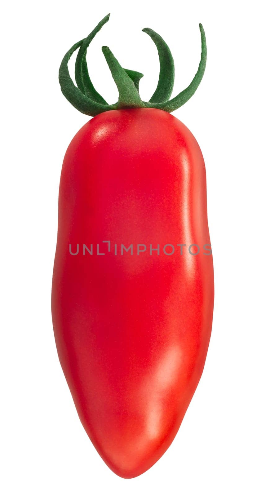 Naples Fingers heirloom tomato, elongated, isolated