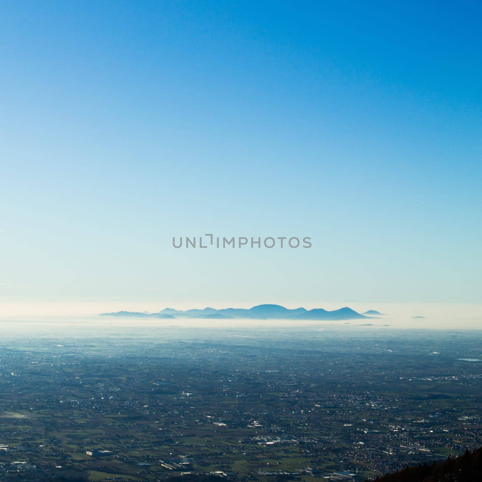 Mountain silhouette. Italian alps landscape.