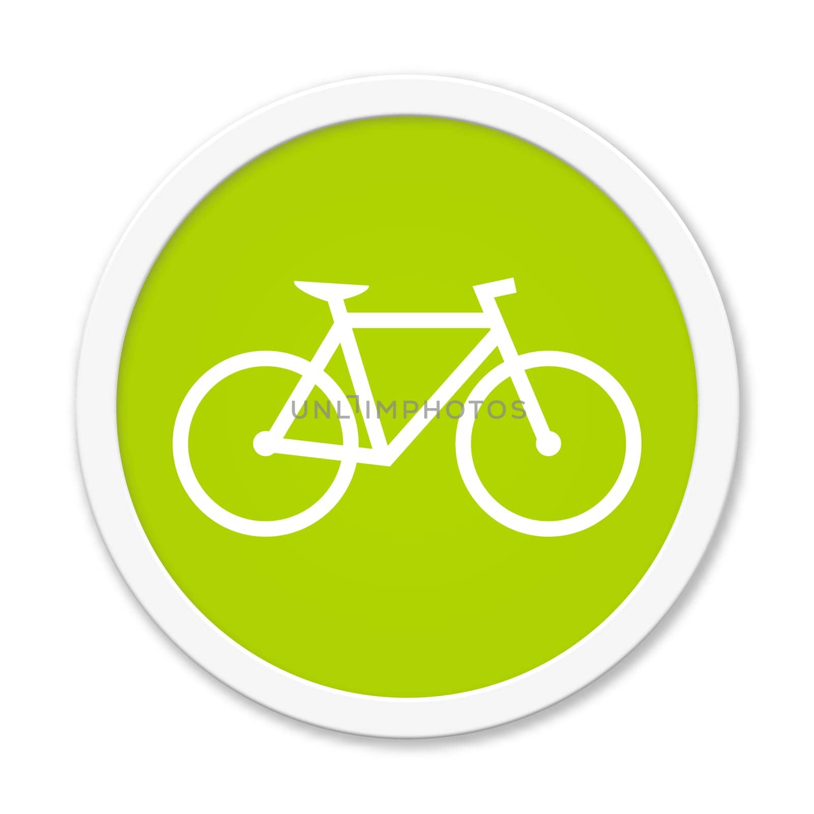 Round button with bike icon