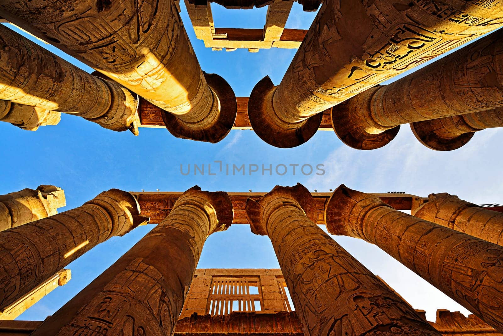 Great Column Hall in karnak Temple in Luxor - Egypt