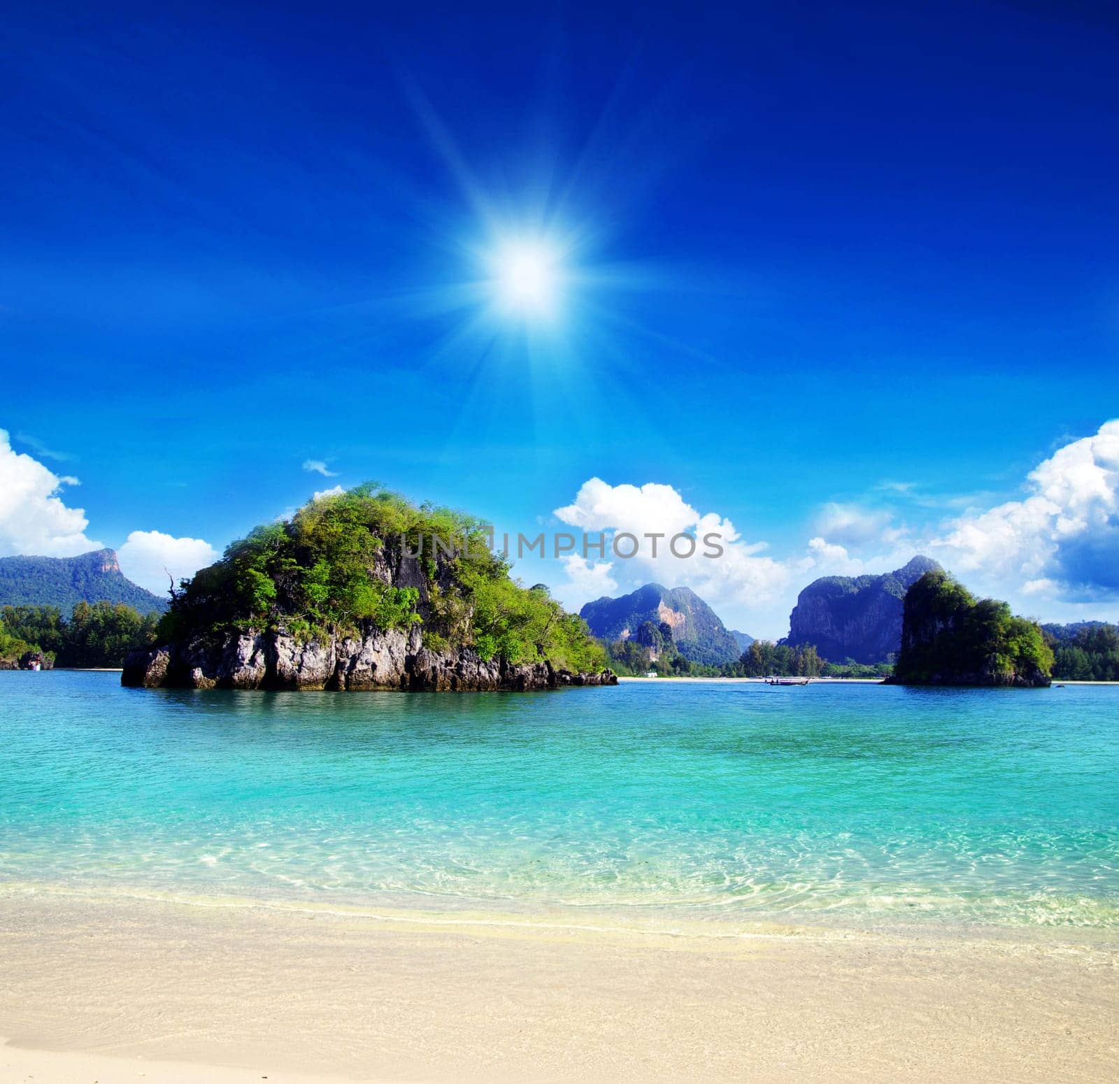 beautiful beach and tropical sea