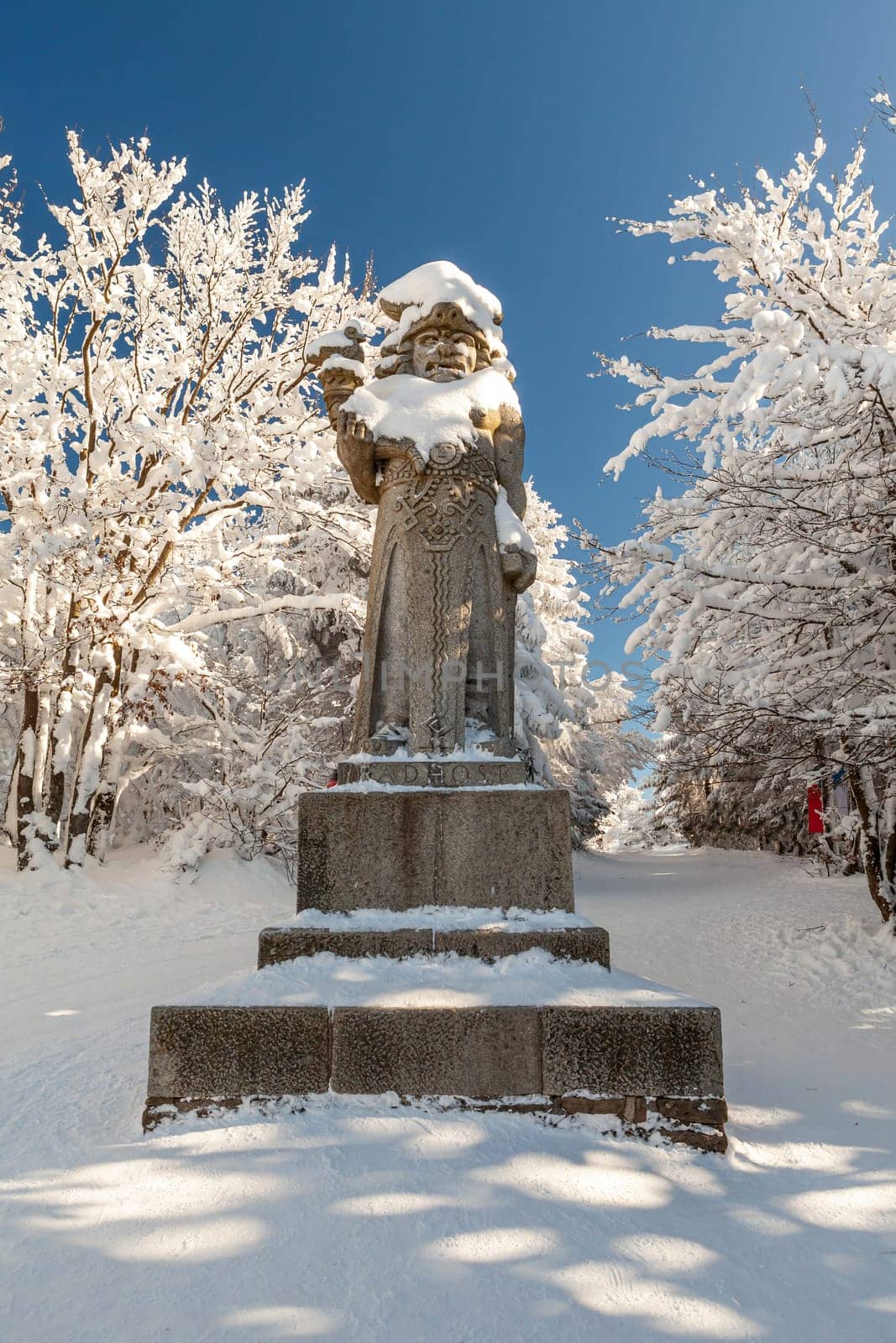 A snow covered landscape Czech Republic - Pustevny, Beskydy. High quality photo
